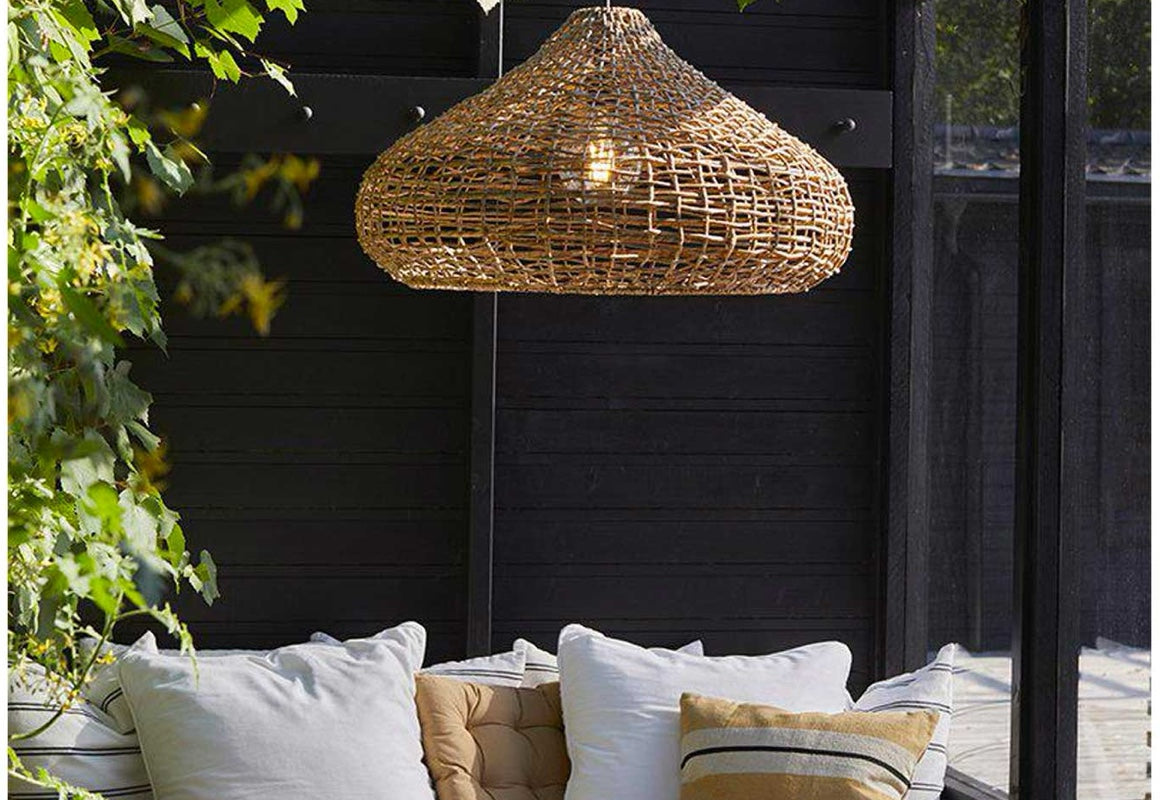 Pendel- & Hängelampen aus Rattan, Gras & Naturmaterialien