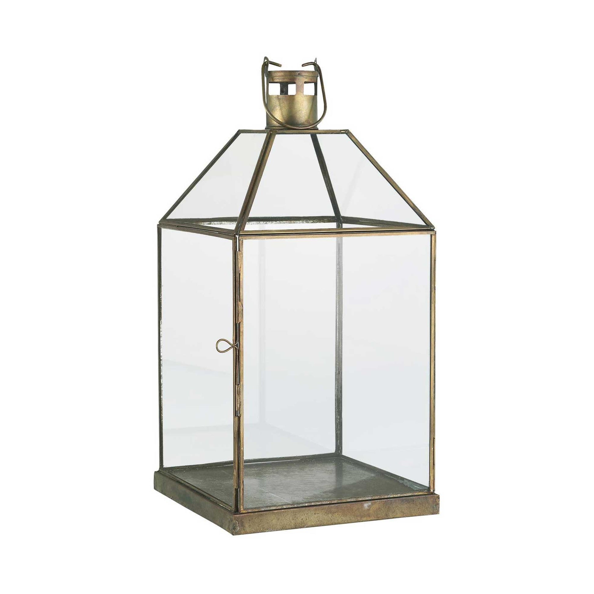 Laterne aus goldenem Metall und Glas ✓ Landhaus Stil Windlicht mit Griff Henkel in Gold | Deko für Kerzen ✓ IB Laursen kaufen bei Soulbirdee Onlineshop