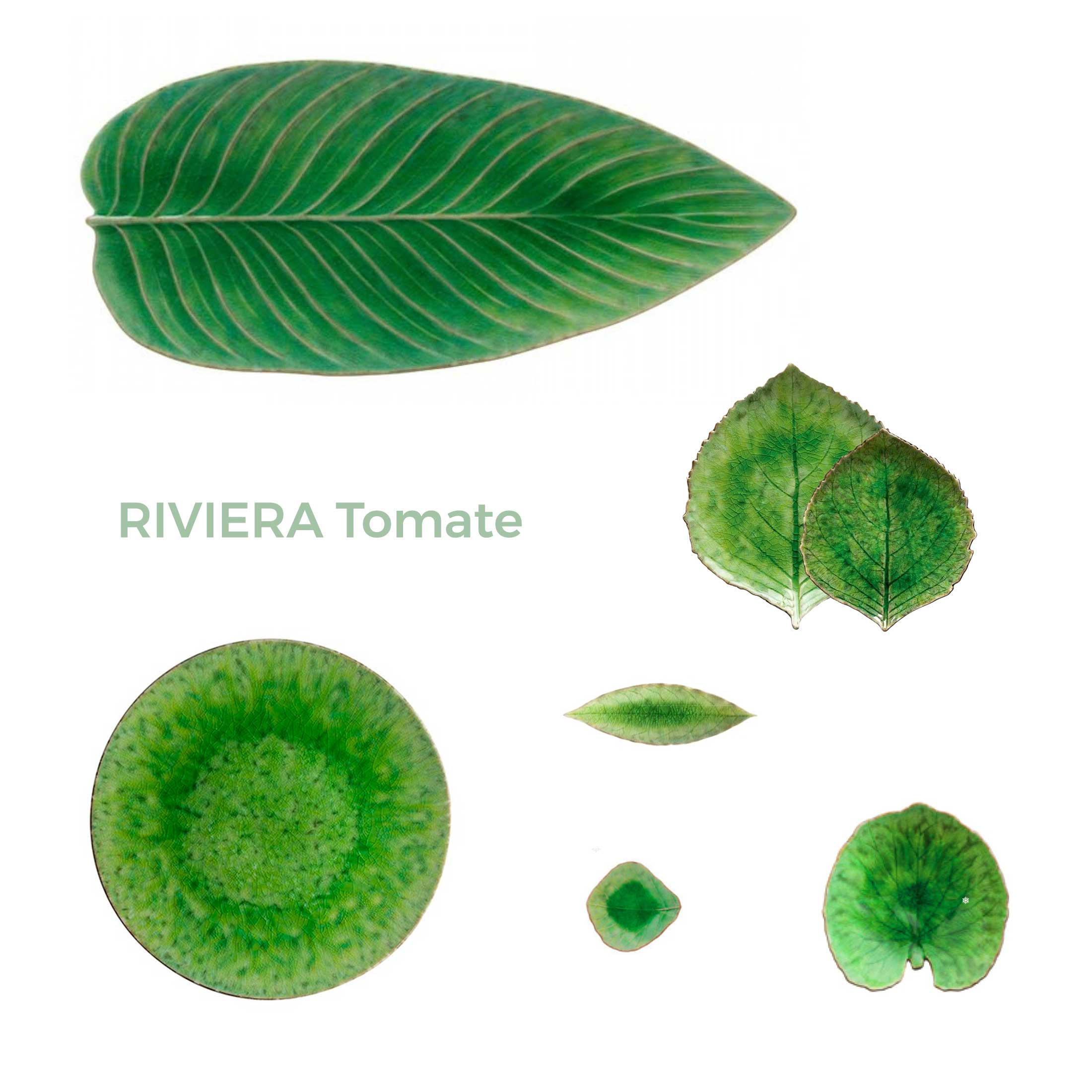 Riviera Tomate Geschirr in Blattform Christian Tortu Geschirr RIVIERA Costa Nova Portugal. Spülmaschinenfest | Geschirr kaufen Soulbirdee Shop