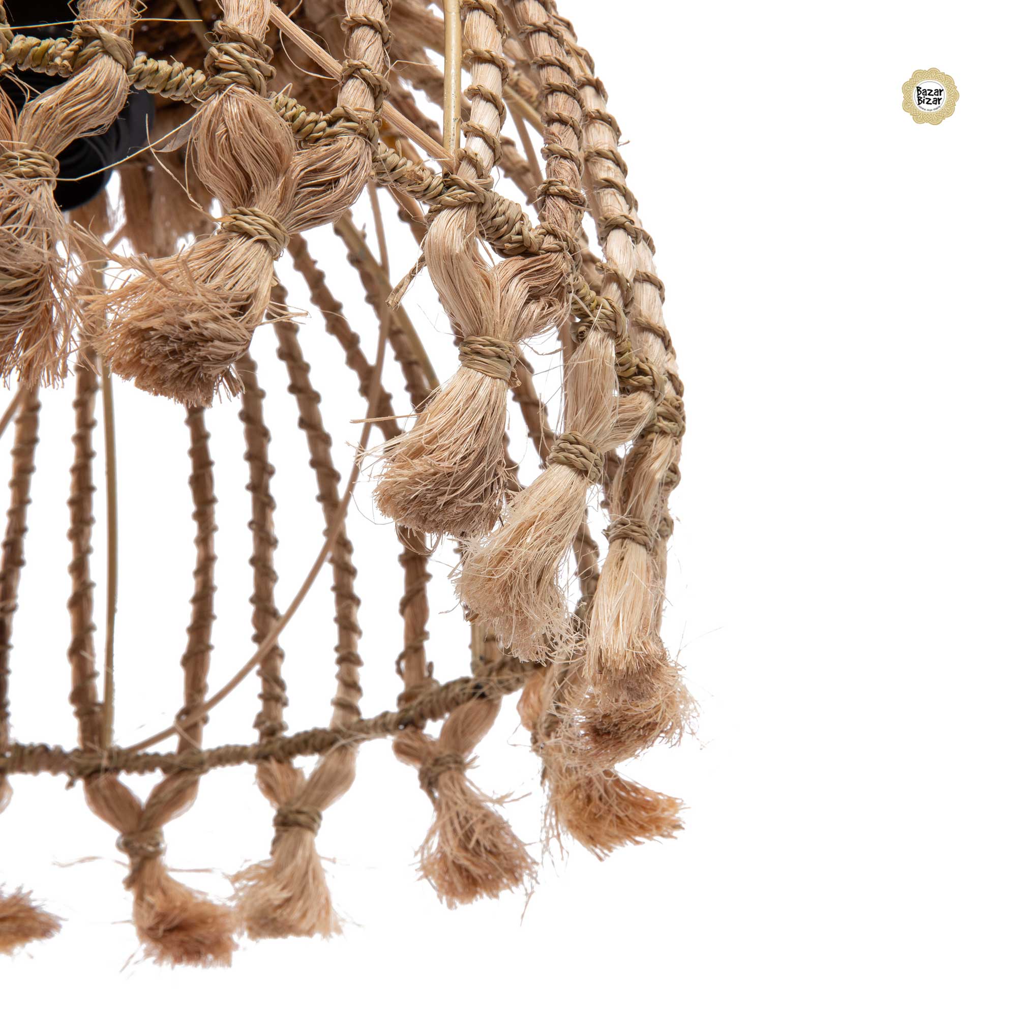 Detail Abaca Tassel Lampe