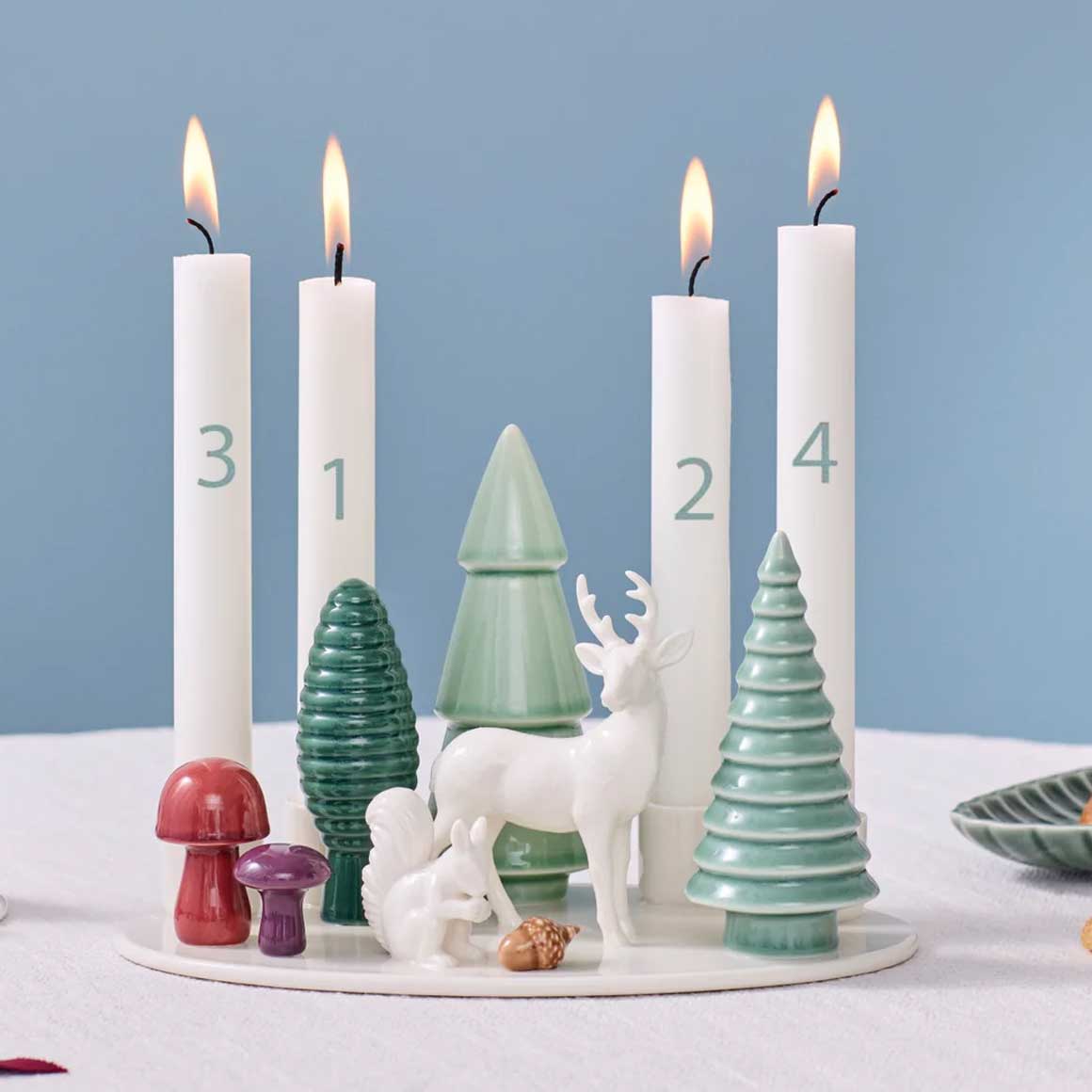 Adventsdeko Winterwald | Advent Kerzenhalter