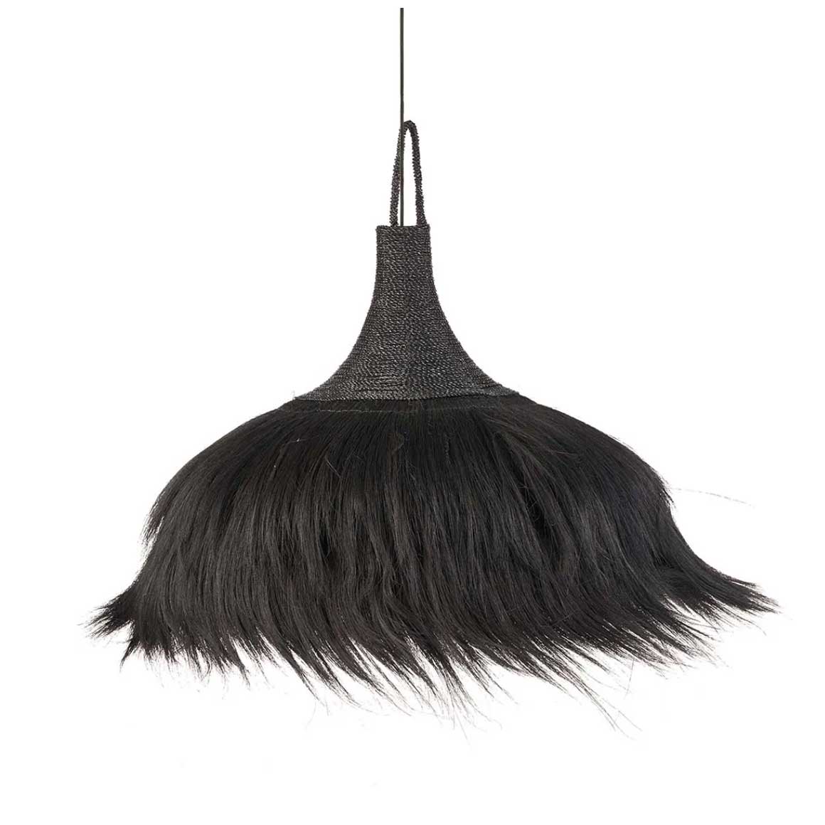 Boho Lampe Schwarz Makiki XL Lampenschirm Bohemian Interior Bazar Bizar Interior aus Bali | Boho Deko Soulbirdee Lampenshop