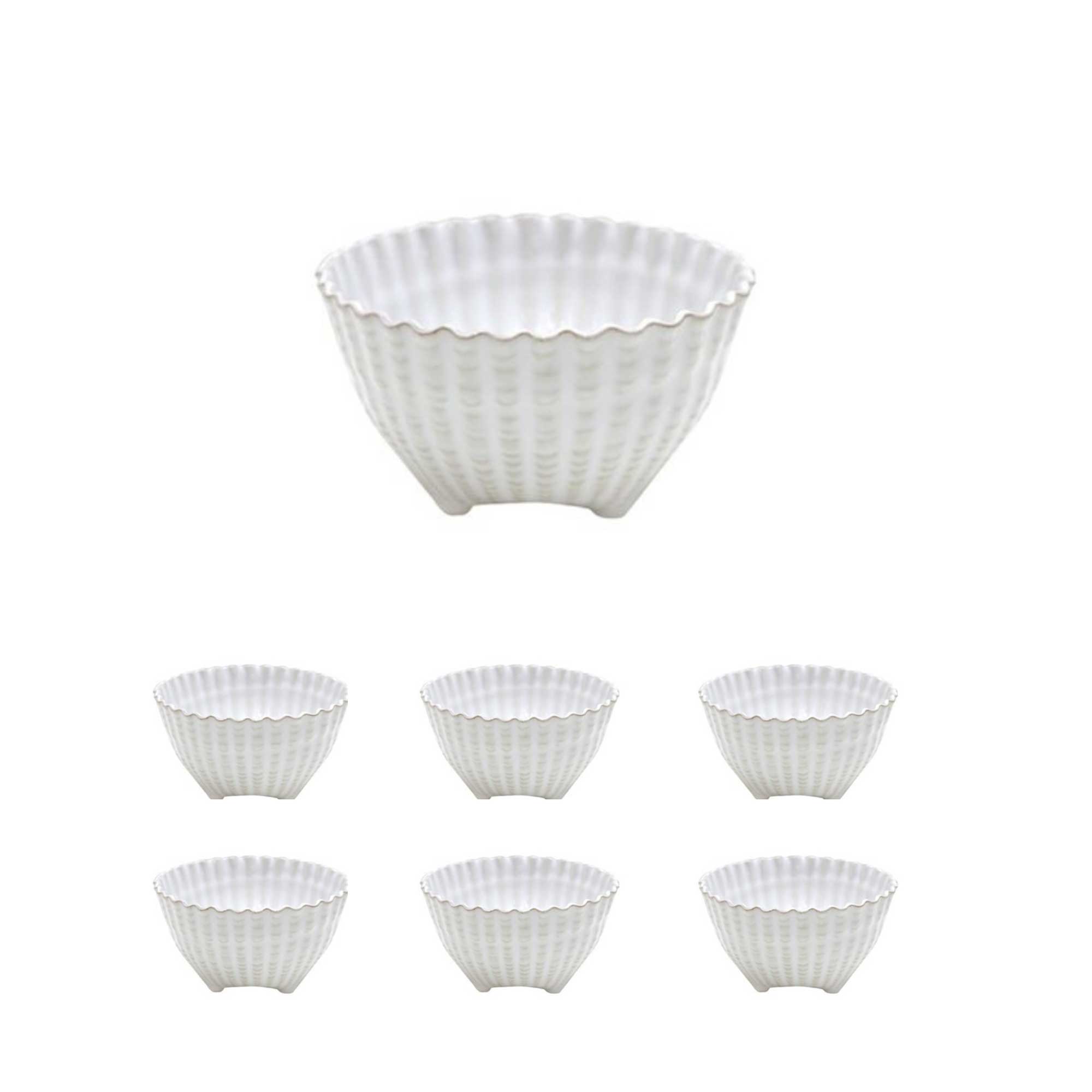 Bowl auf Füßchen Schale Set 6 Stück ♥ Weiß Snackschale Schüssel Geschirr Porzellan MRS142 ♥ Ibiza Style ♥ Geschirr kaufen Soulbirdee Shop Weiße Bowl auf Füßchen Schale Set 6 Stück Snackschale Schüssel Geschirr Porzellan MRS142 Ibiza Geschirr kaufen Soulbirdee Shop
