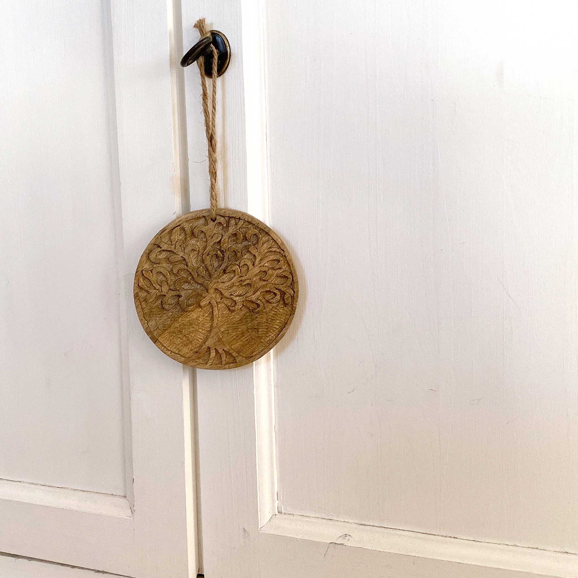 Dekoanhänger für Schlüssel Möbel Vintage Baum Mangoholz, nachhaltige Dekoration und Geschenkanhänger Boho Deko Soulbirdee Onlineshop