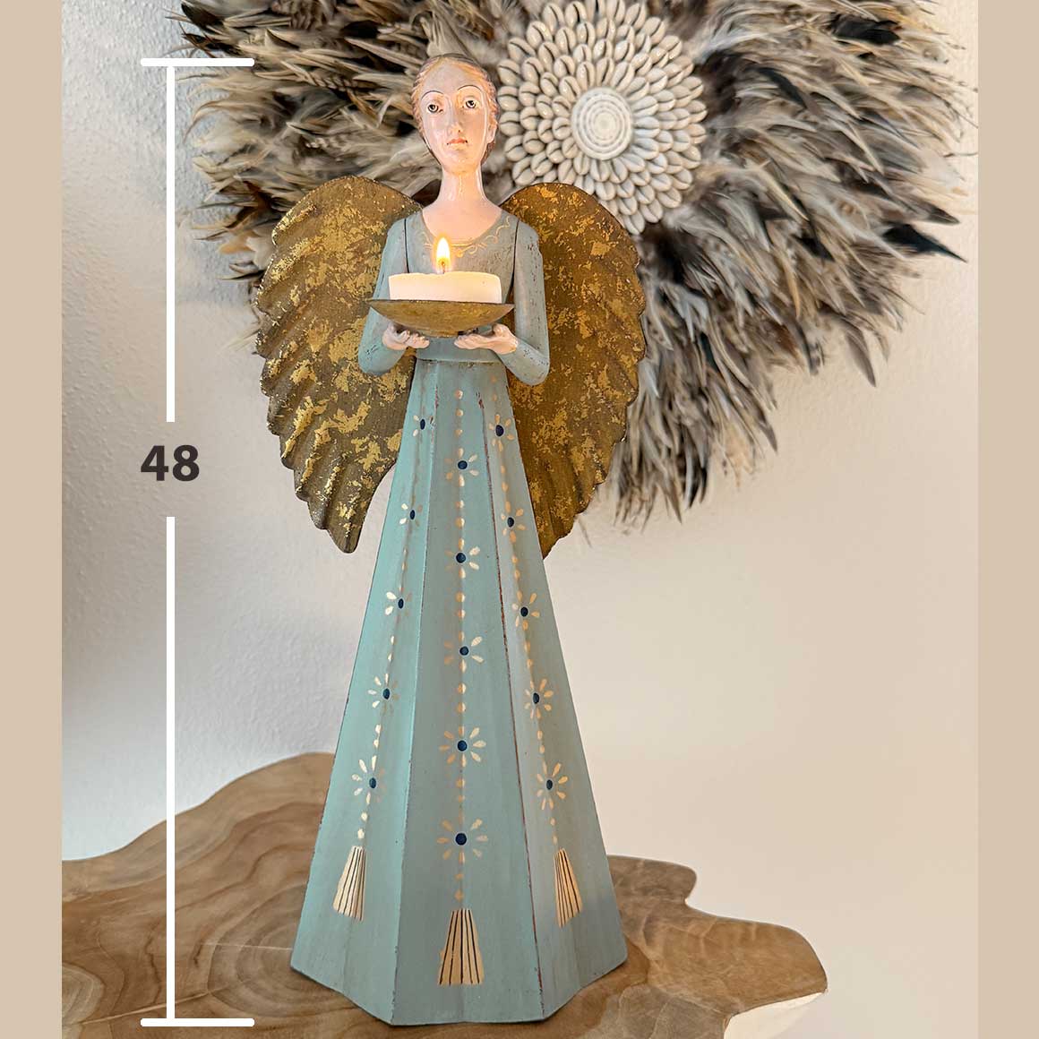 Engel Schutzengel Weihnachtsengel Vintage Style gold Flügel Weihnachtsdeko Landhaus Deko Shabby Look bemalt Soulbirdee Onlineshop Weihnachtsshop