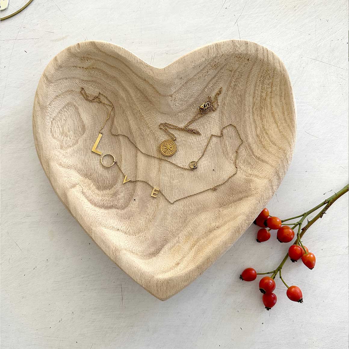Deko Schale Herz Geschenk in Herz Form Schmuckablage Deko aus Holz Geschenkidee Geburtstagsgeschenk Weihnachtsgeschenk Soulbirdee Onlineshop