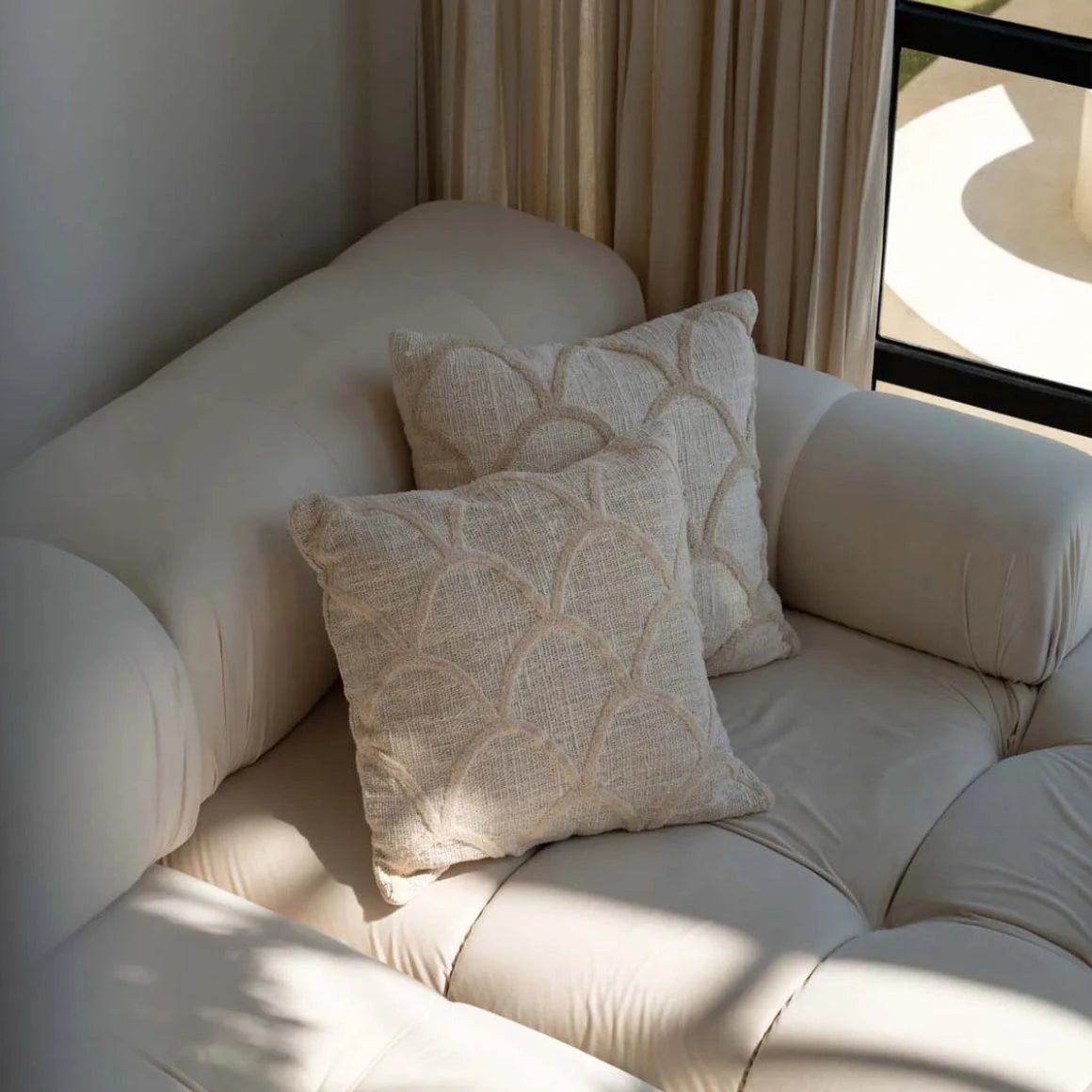 Boho Kissen Sahara | Boho Kissenbezug Beige
