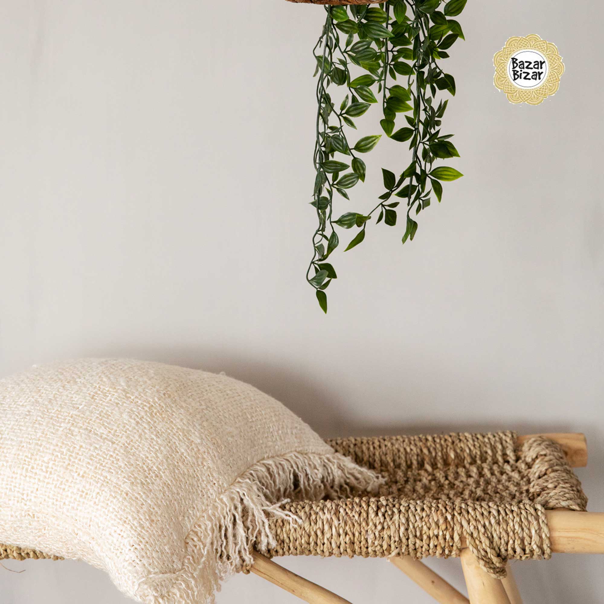 Kissenbezug Boho Kissen The Oh my Ghee CREAM ♥ The Oh My Gee - CREAM von Bazar Bizar, ein weiches Kissen aus Baumwolle mit Fransen ♥ Bazar Bizar kaufen mit Rabatt im Soulbirdee Onlineshop