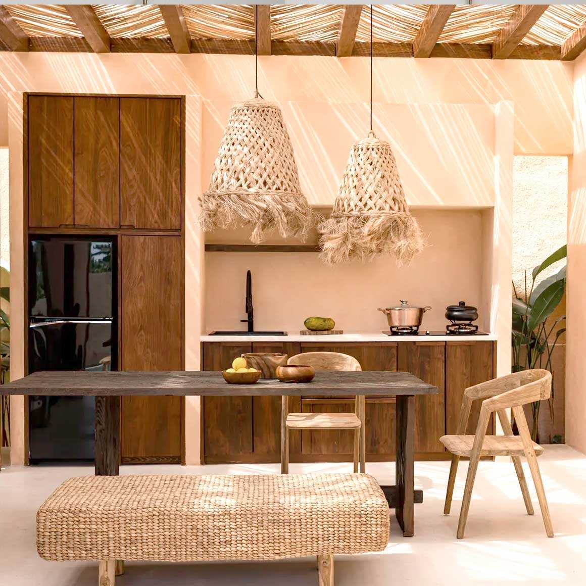 Lampenschirm BOHO Jelly Hängelampe lampe Esstischlampe soulbirdee onlineshop Gras geflochten Fransen bazar kaufen Lampenshop