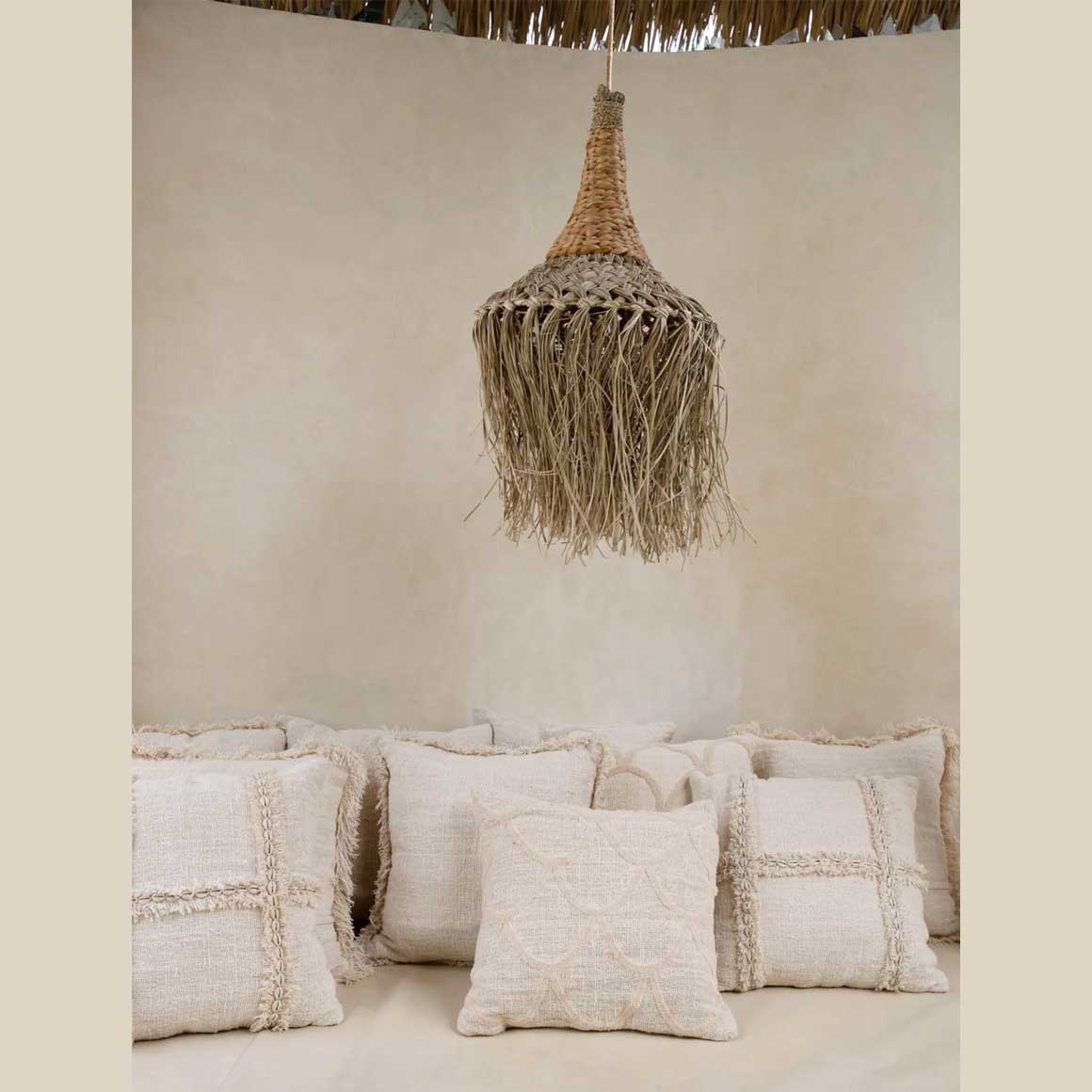 Lampenschirm boho style ibiza playa bazar soulbirdee onlineshop lampe kaufen hippie style fransen wild