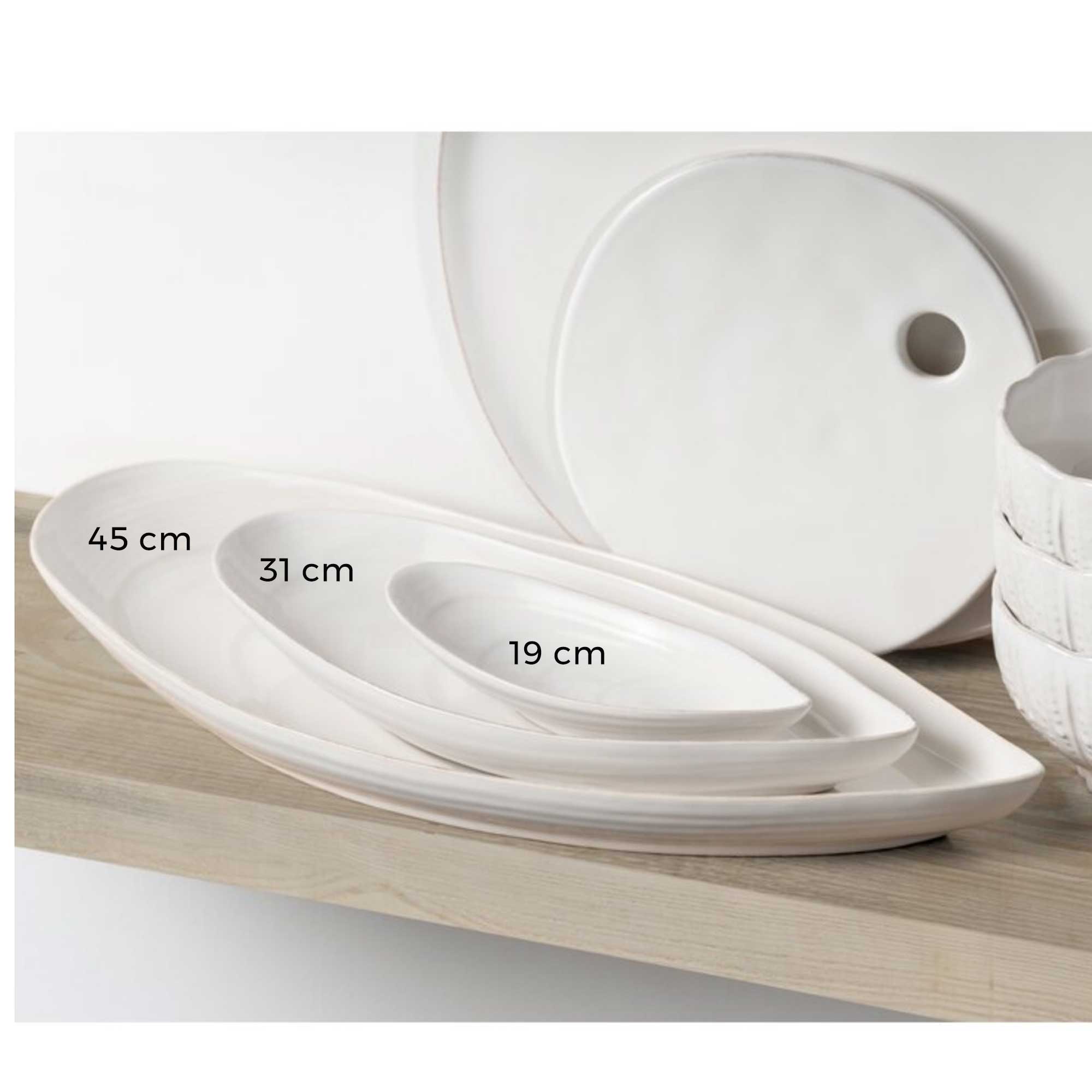 Servierschale weiss porzellan Geschirr Muschel strandhaus oval Tischdeko kaufen soulbirdee onlineshop