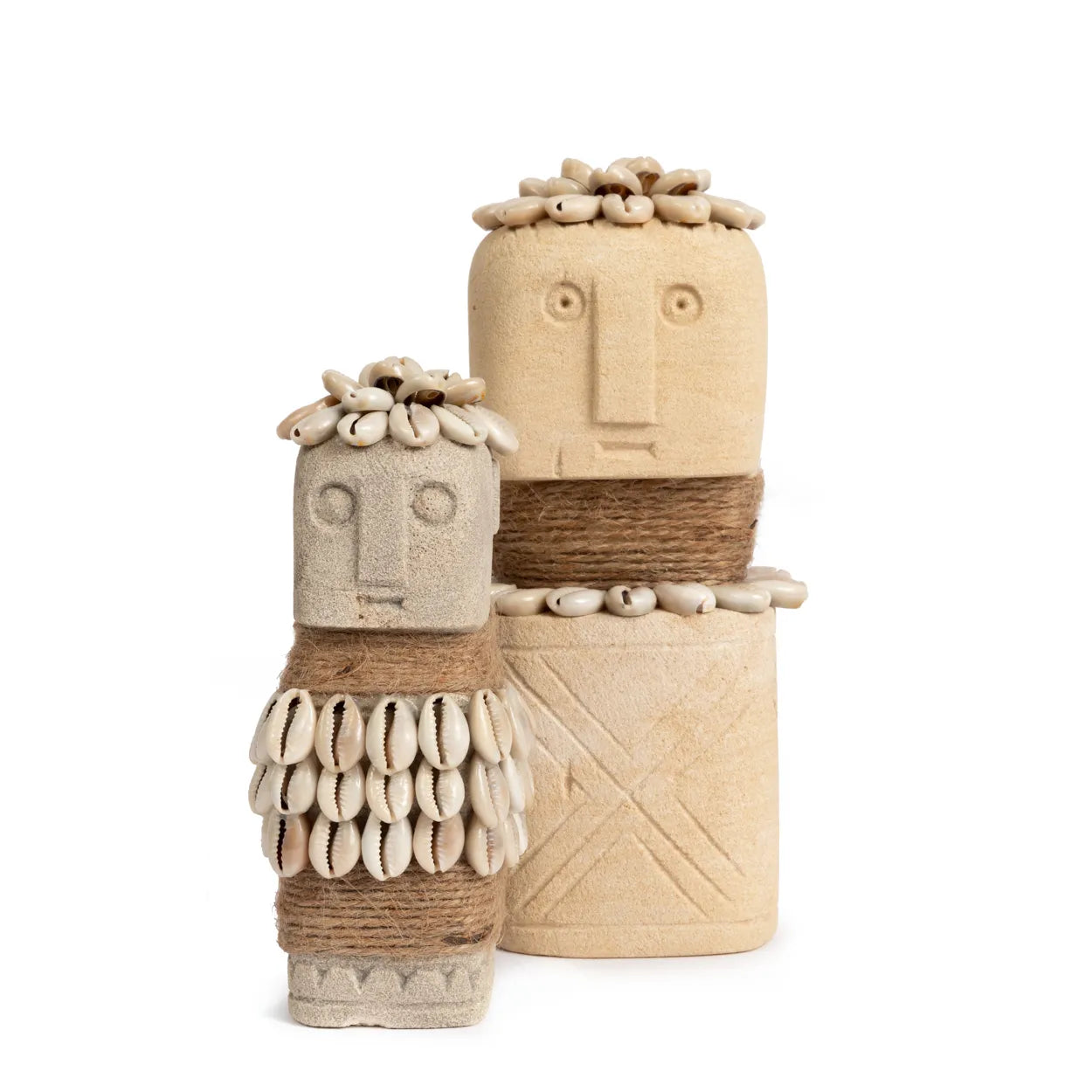 Sumba Figur Steinfigur Statue von Bazar Bizar ♥ Deko Figur Frau aus Sumba, Indonesien ♥ Boho Style Deko online kaufen im Soulbirdee Onlineshop