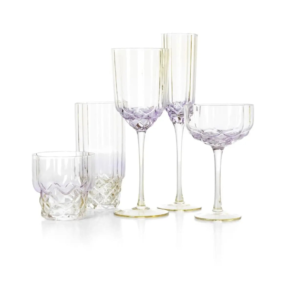 Trinkglas Kollektion Pink Blush aus rosé-farbigem Glas das changiert