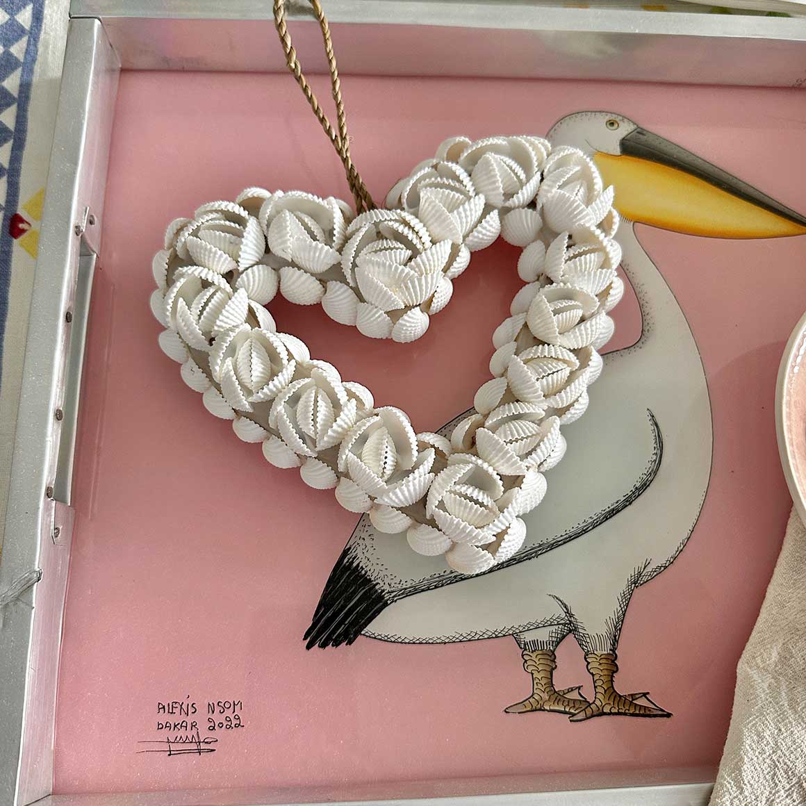 Deko Herz aus Muscheln Geschenk ♥ Herz als Boho Deko & Hochzeitsdeko Maritime Wanddeko Bazar Bizar Muscheldeko weiße Muscheln | Soulbirdee Shop