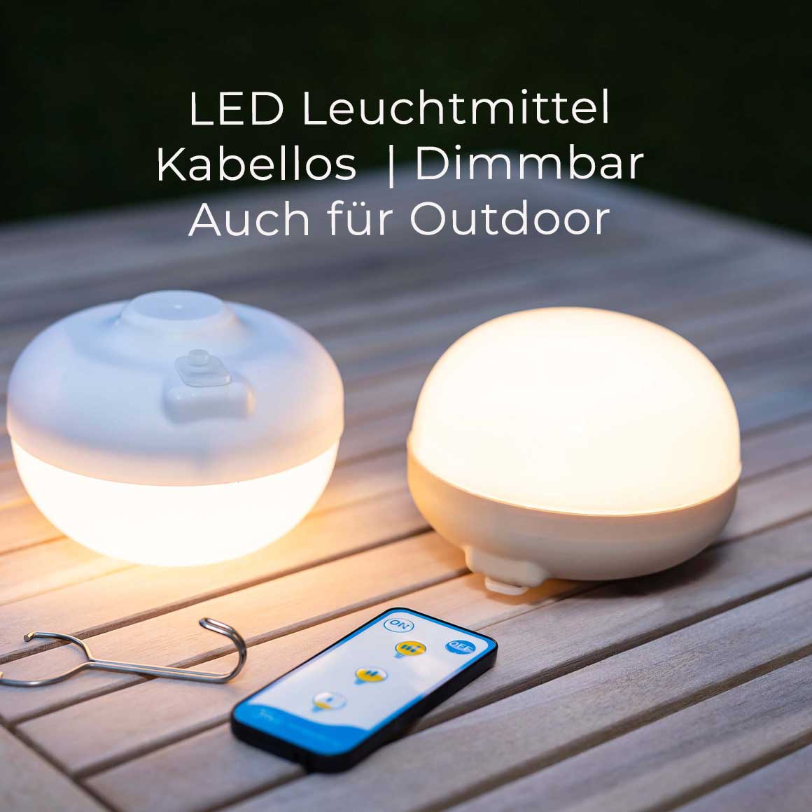 Akku-Leuchtmittel mit Fernbedienung kaufen | Kabellos & USB