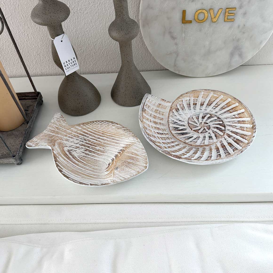Maritime Deko Set Muschel & Fisch ♥ Holz Landhaus ♥ Soulbirdee