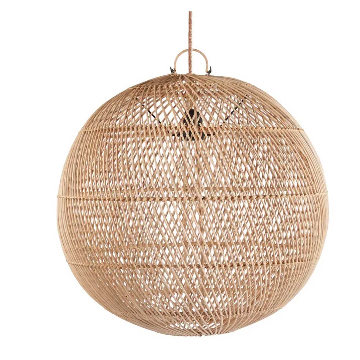 Rattan Lampenschirm Bubble im Boho Style Runder Rattan Lampenschirm als Deko oder Hängelampe oder Bodenlampe, Stehlampe Soulbirdee Lampenshop Onlineshop Bazar Bizar