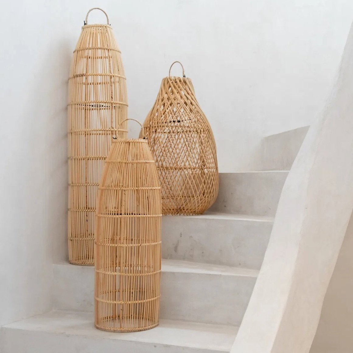 Bodenlampen rattan stehlampen lampenschirm soulbirdee onlineshop wohnzimmer beleuchtung kategorie