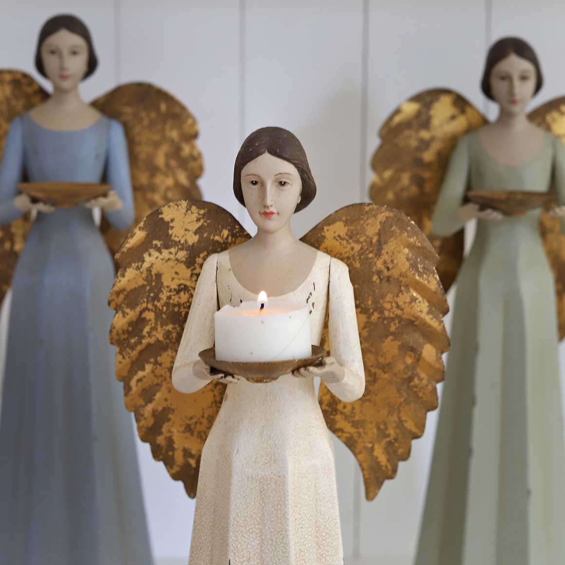 Engel weihnachtsengel schutzengel kerzenständer vintage landhaus soulbirdee onlineshop kategorie