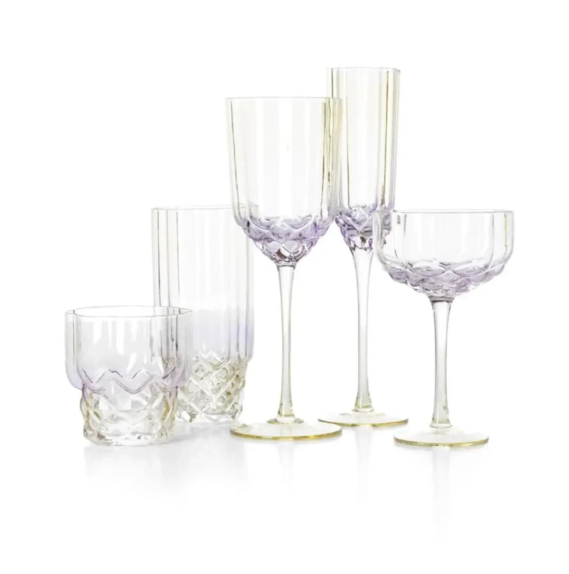 Besondere Designgläser für stilvolle Tischkultur mit Wasser-, Wein-, Champagner- und Cocktailgläsern