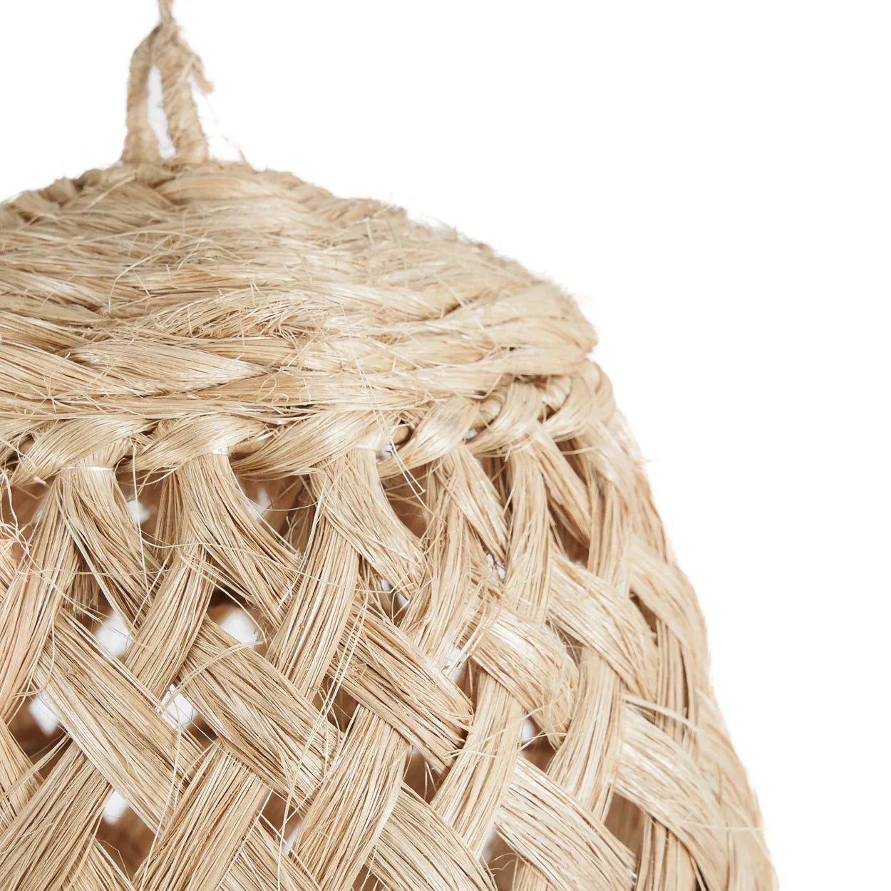 Detail Lampenschirm BOHO Gras geflochten Lampe
