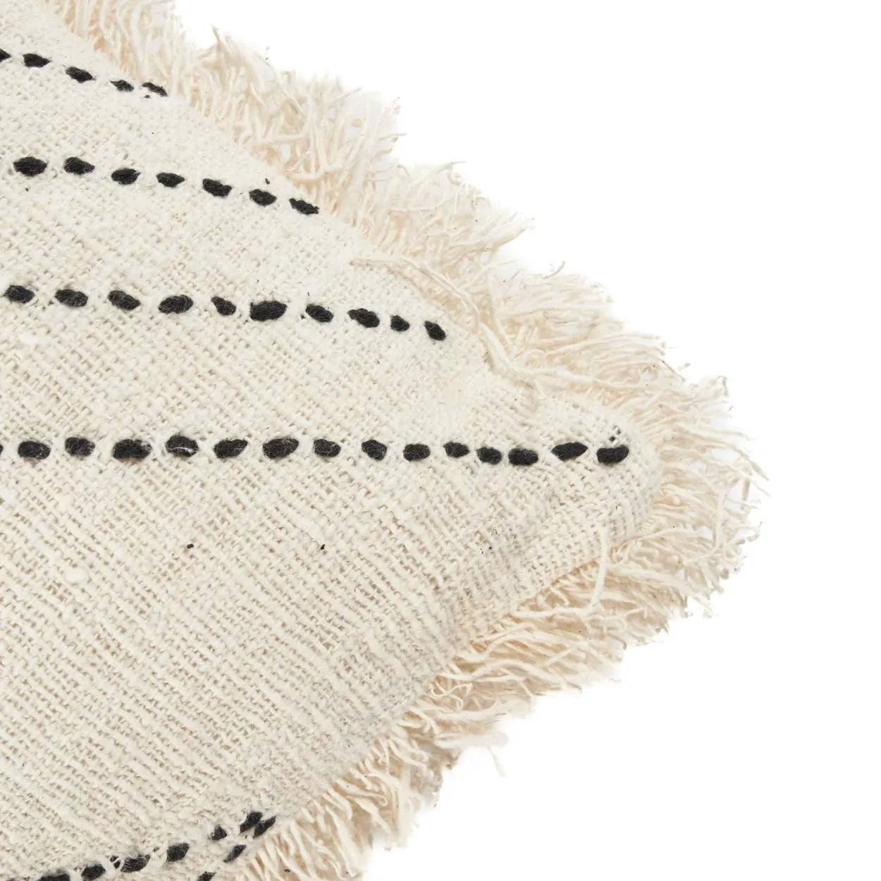 Detail Ecke Fransen Boho Kissen Dekokissen Tribal
