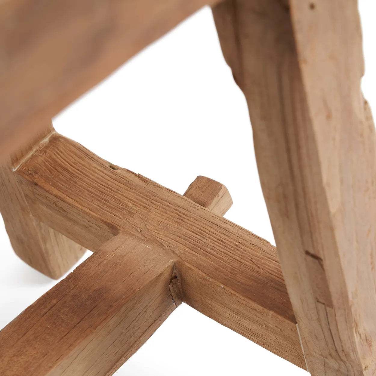 Detail Holz Hocker recycelt Handwerk