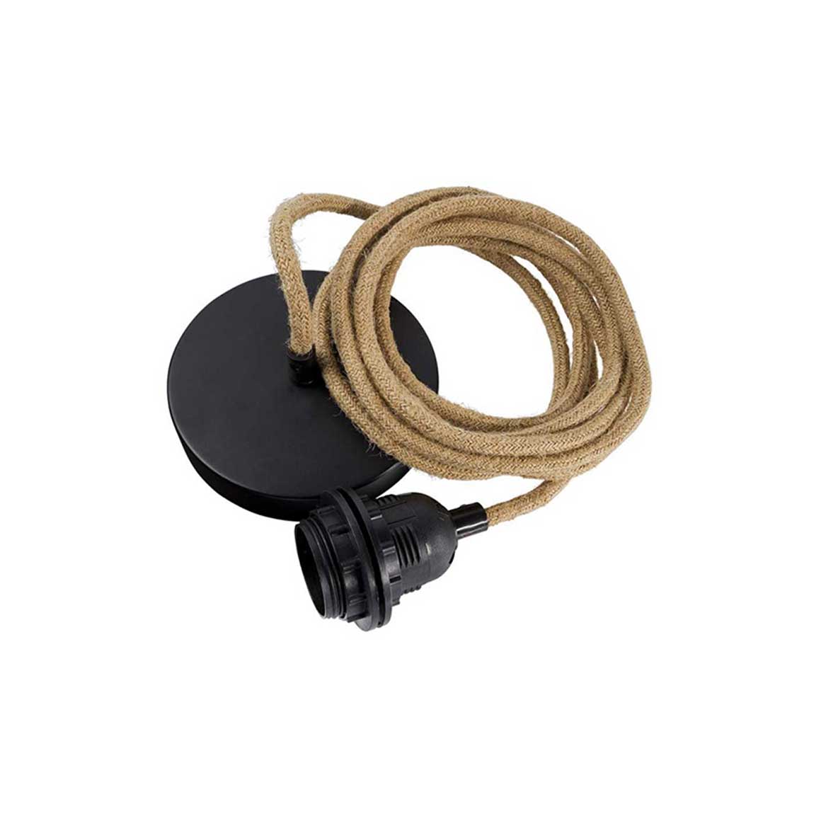 Deckenmontage schwarz Braun Textilkabel Lampen Beleuchtung Zubehör Soulbirdee Onlineshop Hoopzii Bazar Bizar