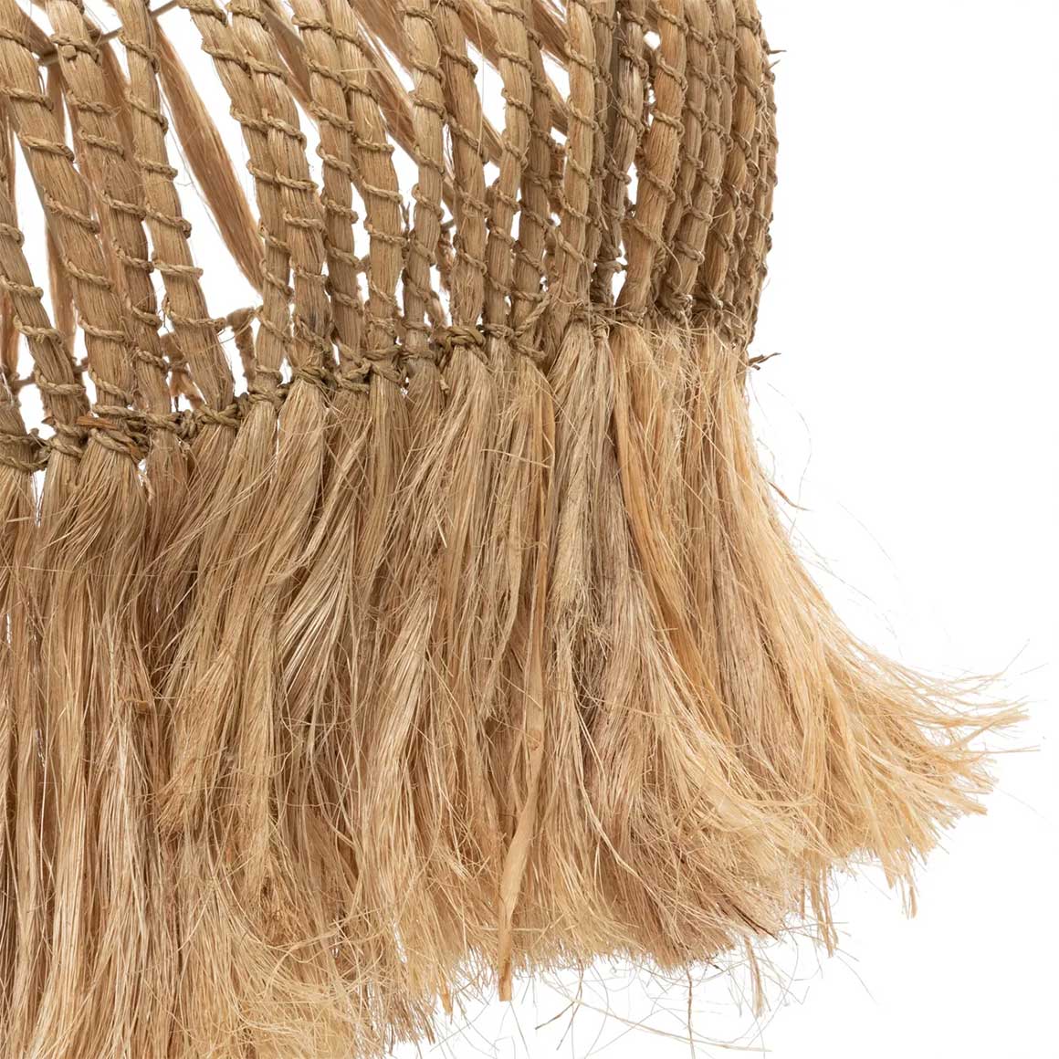 Detail Fransen Lampenschirm Boho Gras Soulbirdee Lampenshop