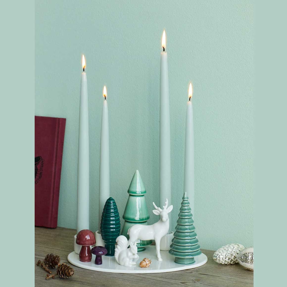 Adventsdeko skandinavisch Tier figuren wald winter Woodland Adventskerzenhalter Winterdeko Kerzenständer Weihnachten skandinavische Weihnachtsdeko | Weihnachtsdeko kaufen Soulbirdee Onlineshop