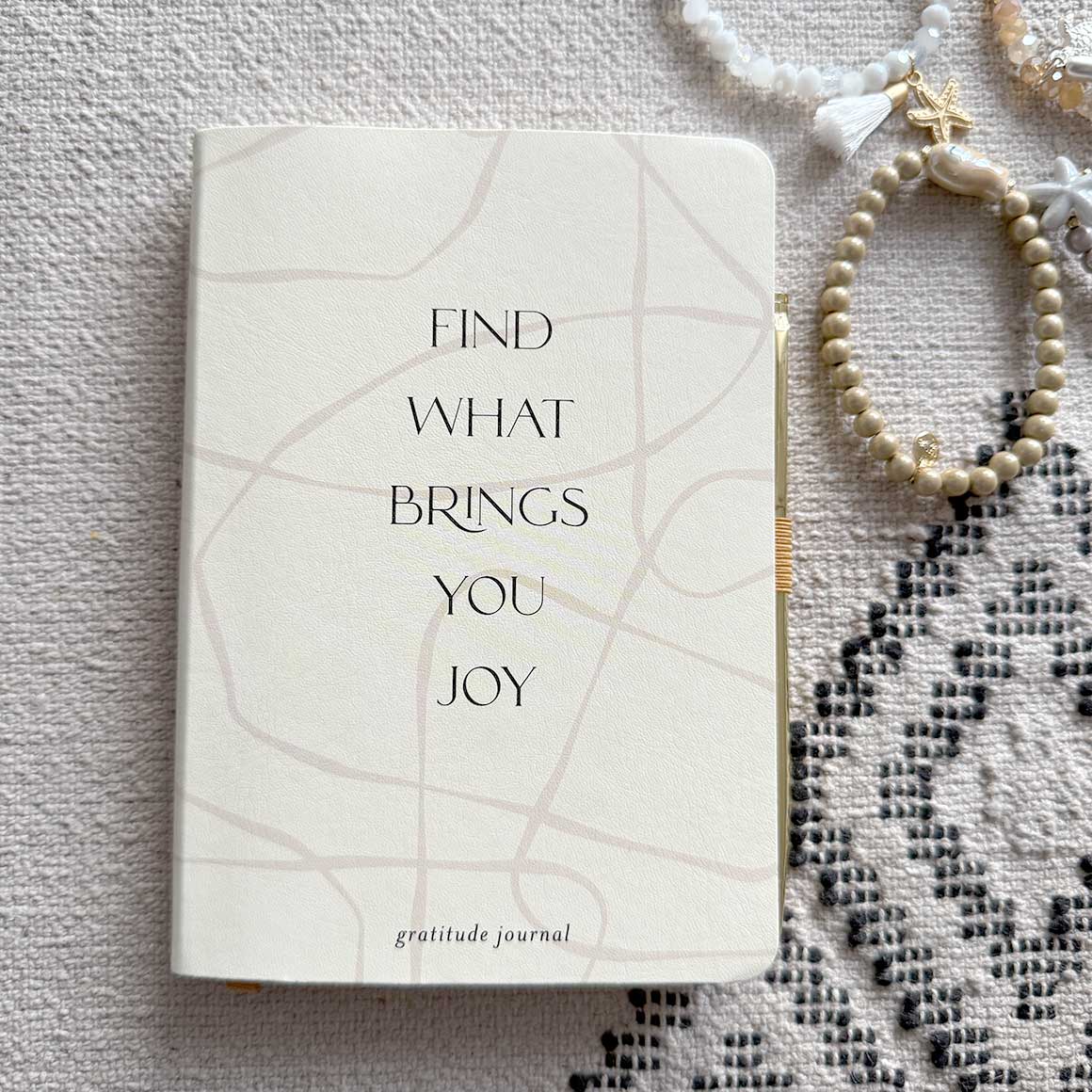 Journal Journaling Geschenk geschenkidee Dankbarkeit gratitude wellness tagebuch Stift beige old soulbirdee onlineshop