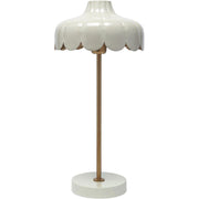 Tischlampe Vintage Landhaus Beige Metall Gold retro Soulbirdee Onlineshop Blume Blüte Design Form