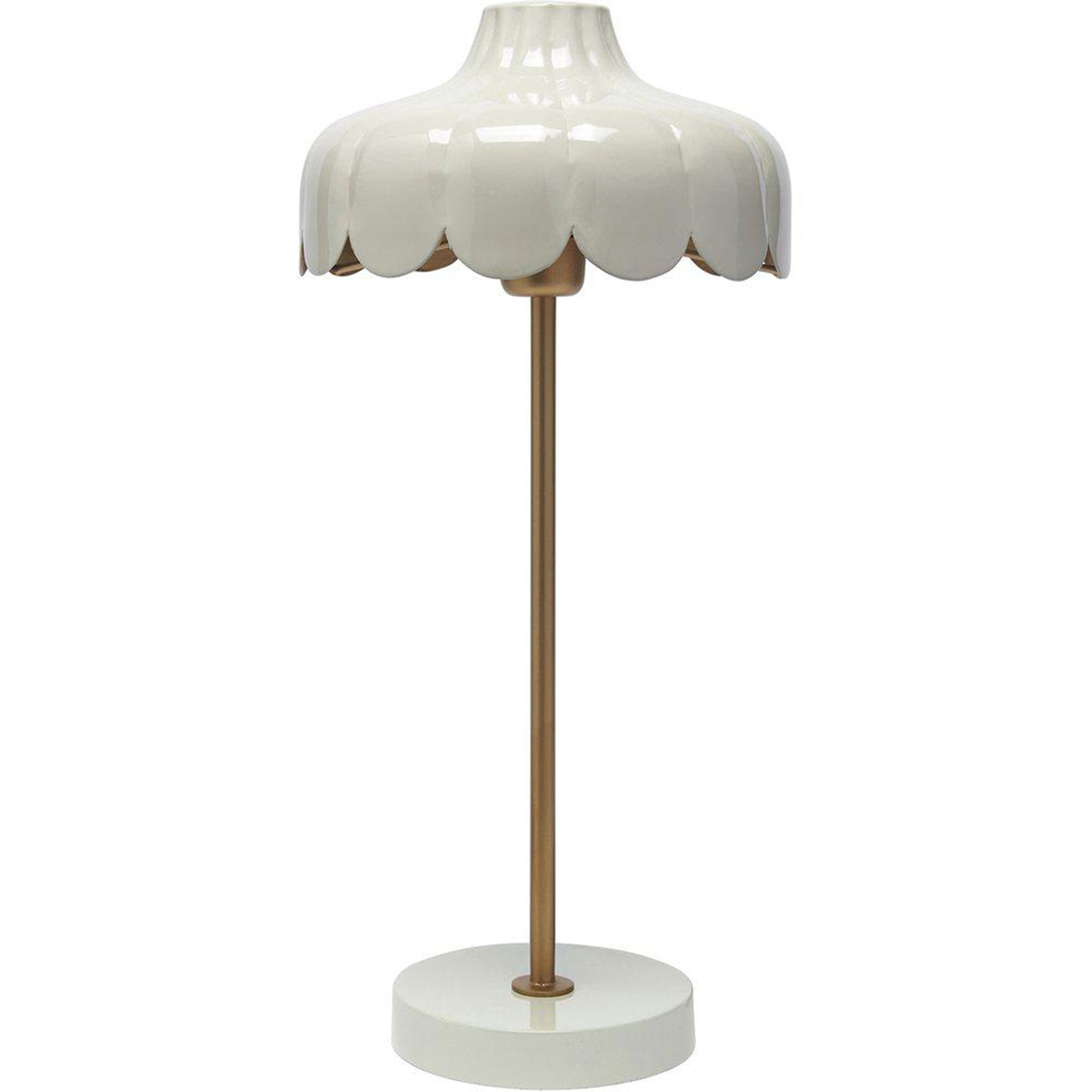Tischlampe Vintage Landhaus Beige Metall Gold retro Soulbirdee Onlineshop Blume Blüte Design Form