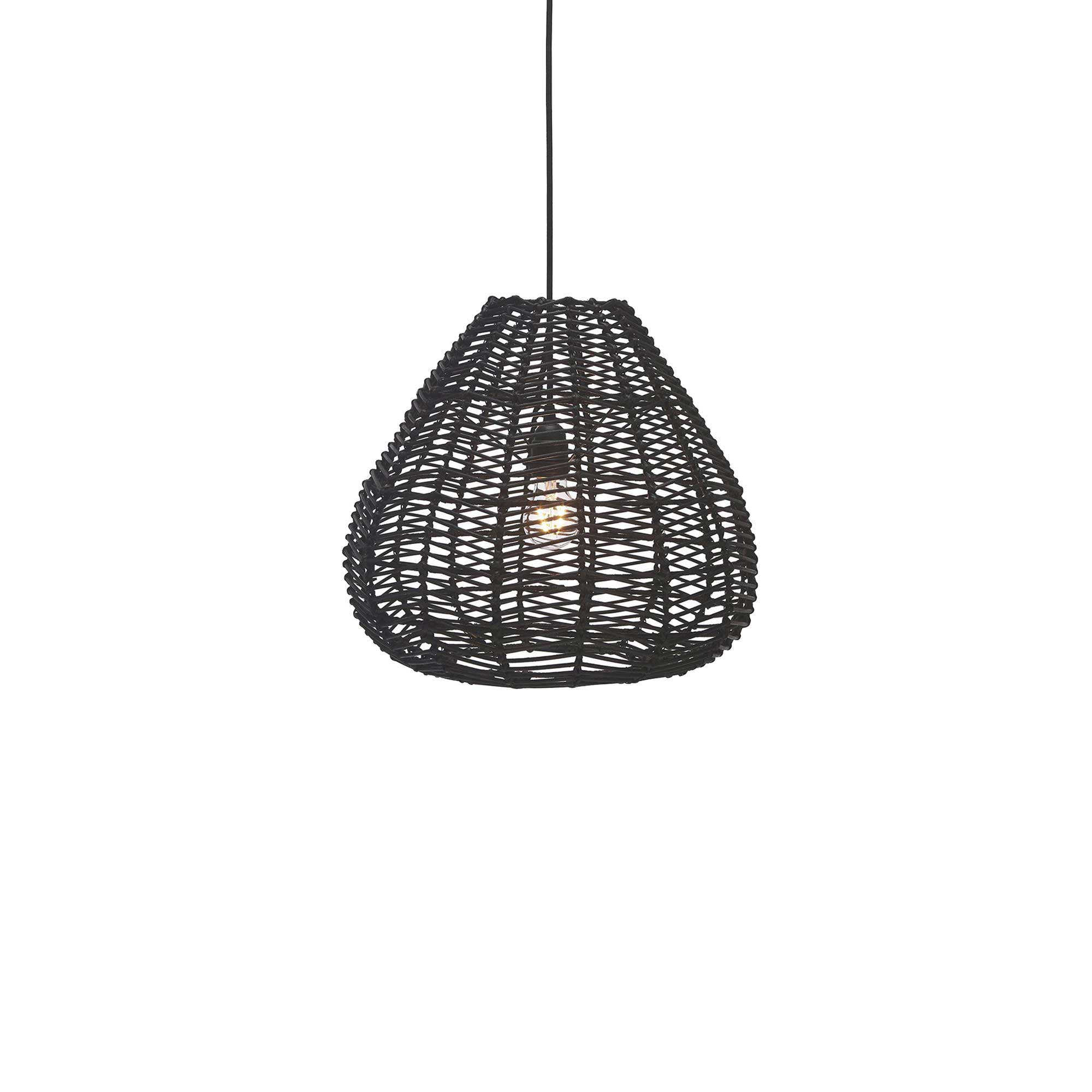 Pendellampe Adelle | Rattanlampe | Prhome Lampe in Schwarz oder Braun ♥ Esstischlampe im Soulbirdee Onlineshop ♥ Skandi Style Lampe von PR Home online kaufen