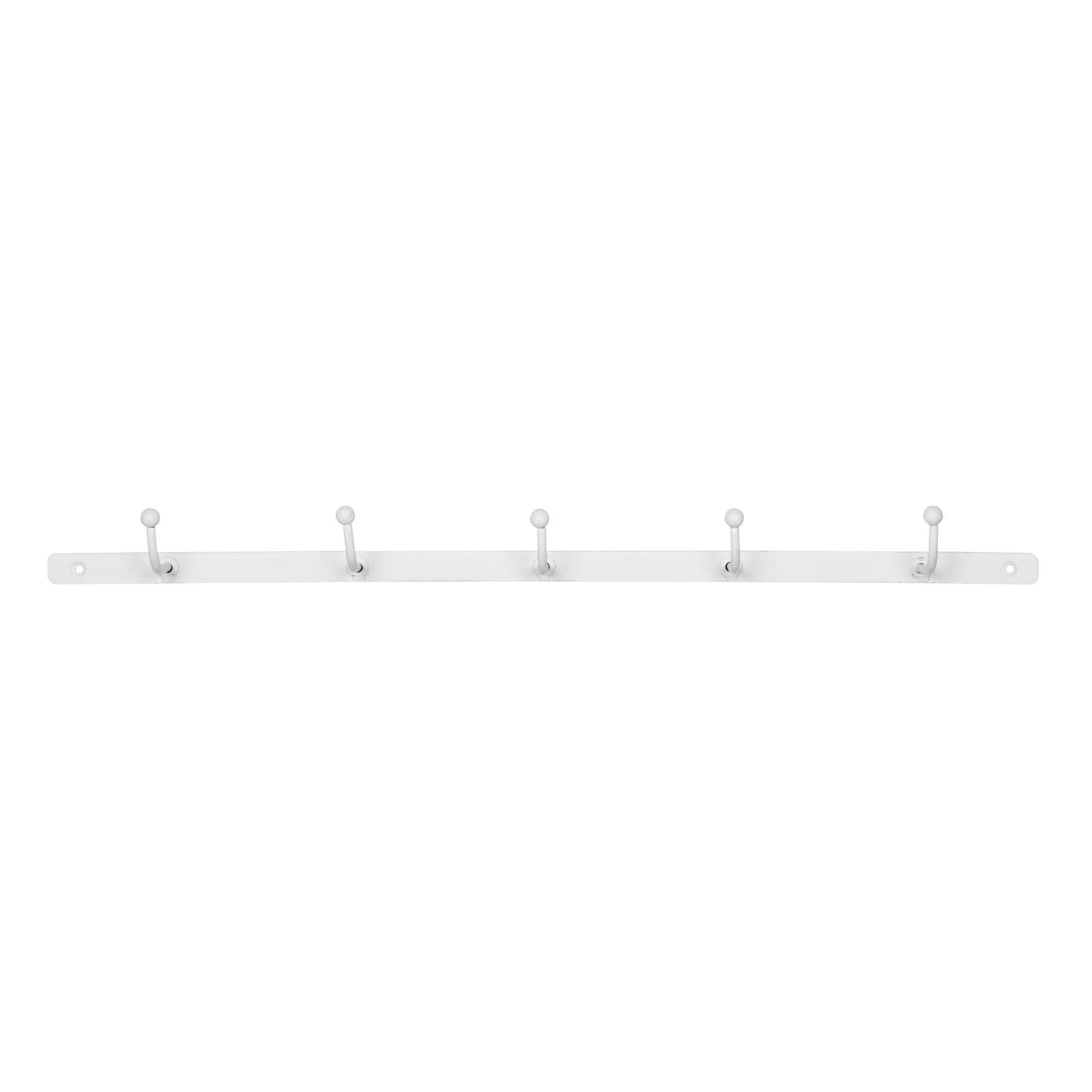 Garderobenhaken, Wandhaken in Weiß mit 5 Haken in 60cm Länge von der Marke IB Laursen. Garderobe im skandinavischen Stil für Jacken bei Soulbirdee kaufen