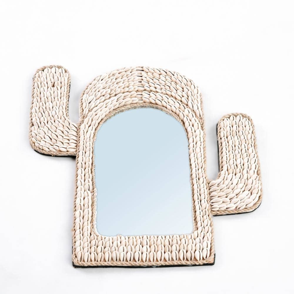 Kaktus Spiegel Muscheln Wandspiegel Dekospiegel Beachhouse Style Bazar Bizar kaufen im Soulbirdee Onlineshop