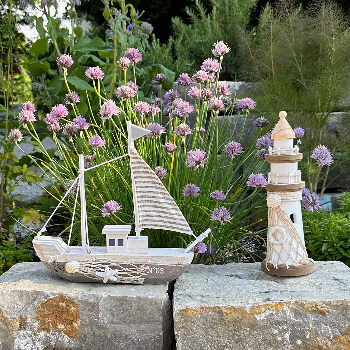 Leuchtturm Holz Schiff maritime Deko Zuhause Wohnaccessoire süße Holzfigur Landhaus Deko Soulbirdee Deko Onlineshop