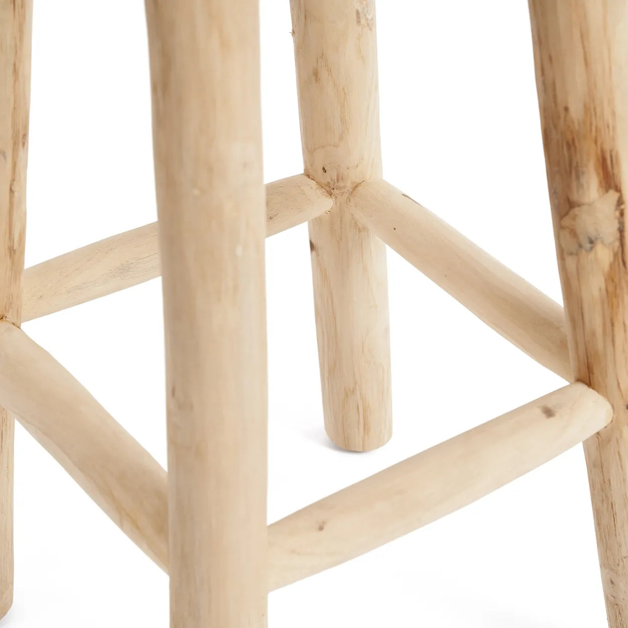 Detail Barhocker Teakholz