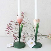 Krokus Kerzenständer Vintage, Retro, Blech, Deko im Frühling, frühjahr Bungalow DK | Osterdeko für den Tisch | Tischdeko Ostern, deko kaufen im Soulbirdee Onlineshop