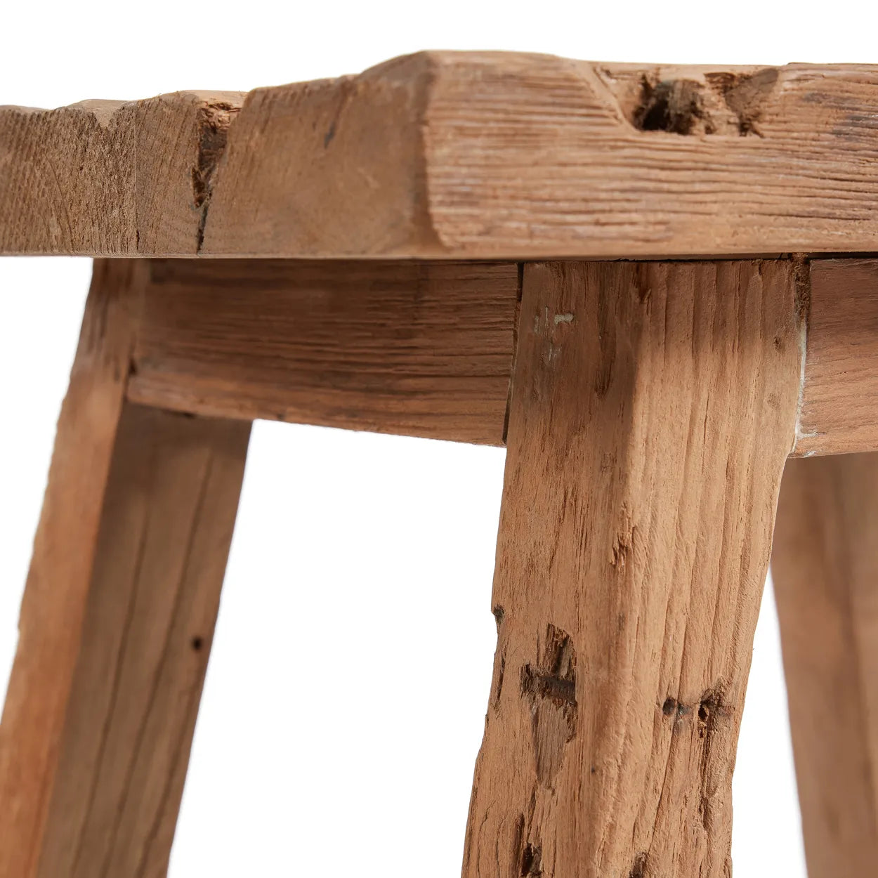 Detail Holz Hocker recycelt