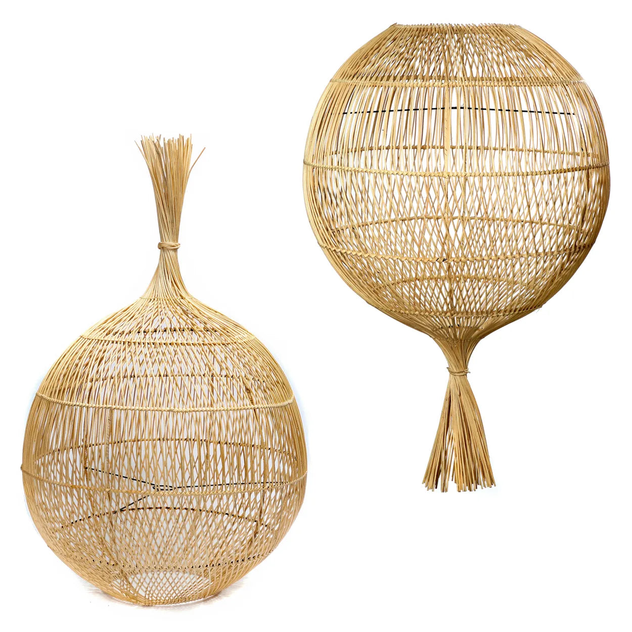 Rattan Lampenschirm Wantan Rattan Lampe aus Bali Design hochwertiger Lampenschirm Boho Style Bazar Bizar Soulbirdee Onlineshop