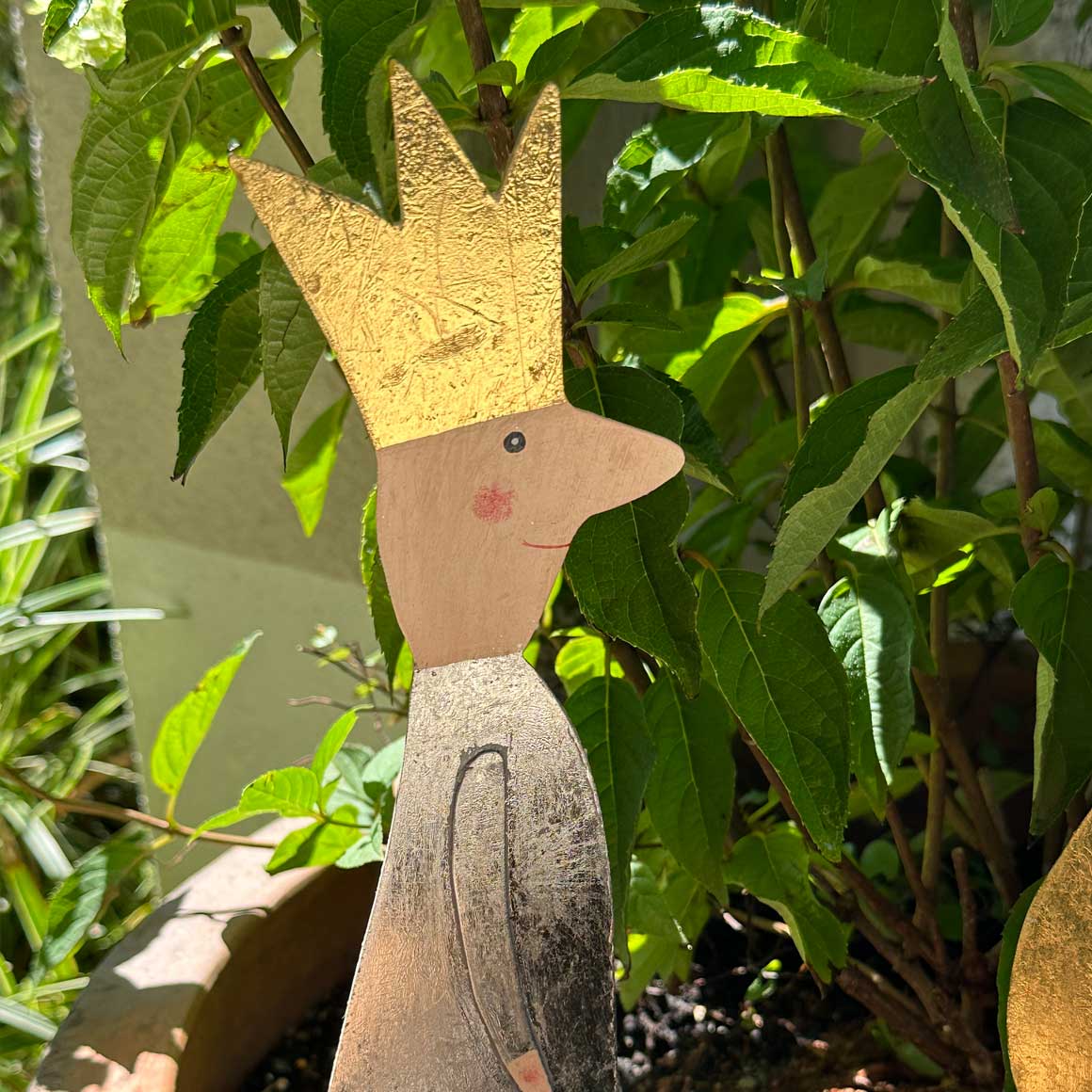 Gartenstecker deko herbst herbstlich landhaus gold König Wichtel dekofigur kaufen vintage nostalgie shabby pape Soulbirdee