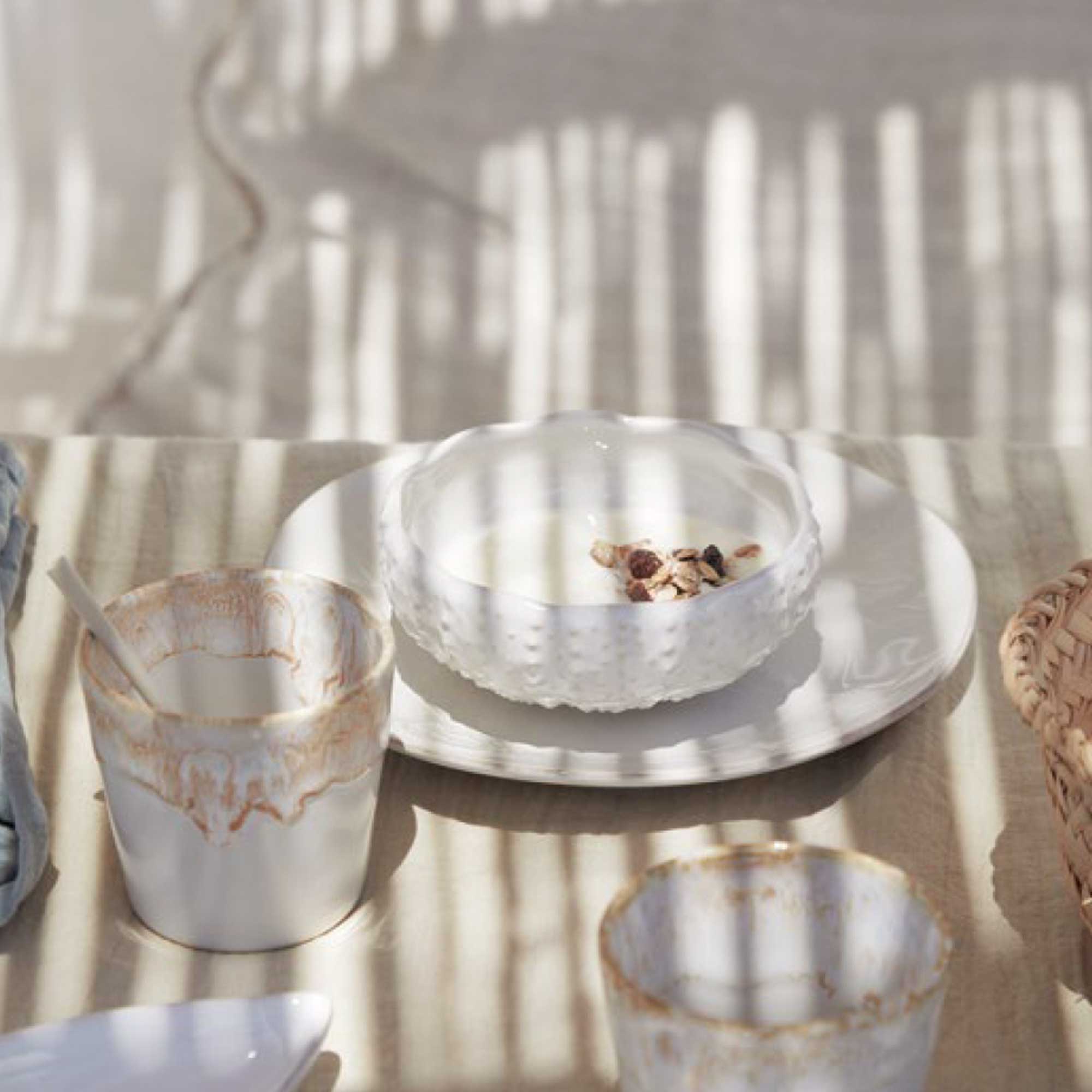 Suppenschale Weiße Bowl auf Füßchen Schale Set 6 Stück Snackschale Schüssel Geschirr Porzellan MRS142 Ibiza Geschirr kaufen Soulbirdee Shop