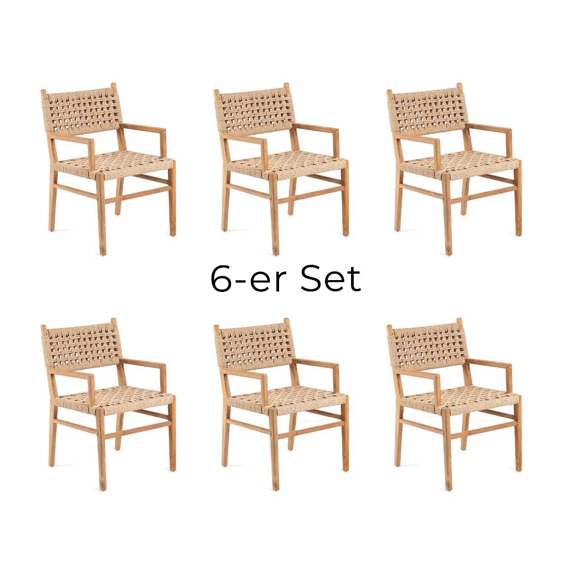 Esszimmer Stühle 6er Set Esstisch Stühle OTHONOI Relaxt elegante Stühle für das Esszimmer ✓ Holzstuhl mit Armlehnen ✓ Stuhl Soulbirdee Onlineshop
