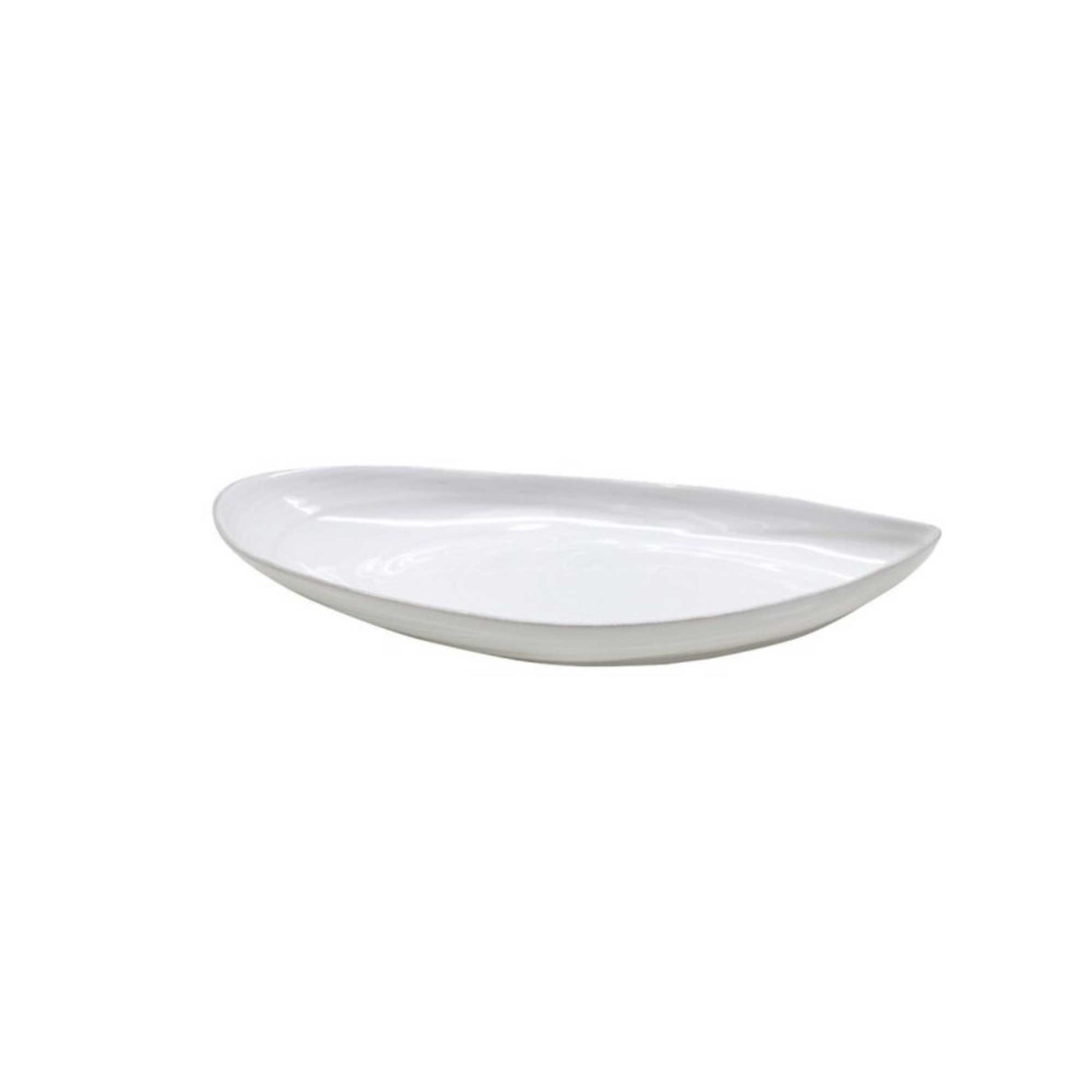Weißer Teller Weiss Servierteller in Form einer Muschel Essteller Dinnerplate Porzellan MRA311 Geschirr im Ibiza Boho Style | Soulbirdee Shop