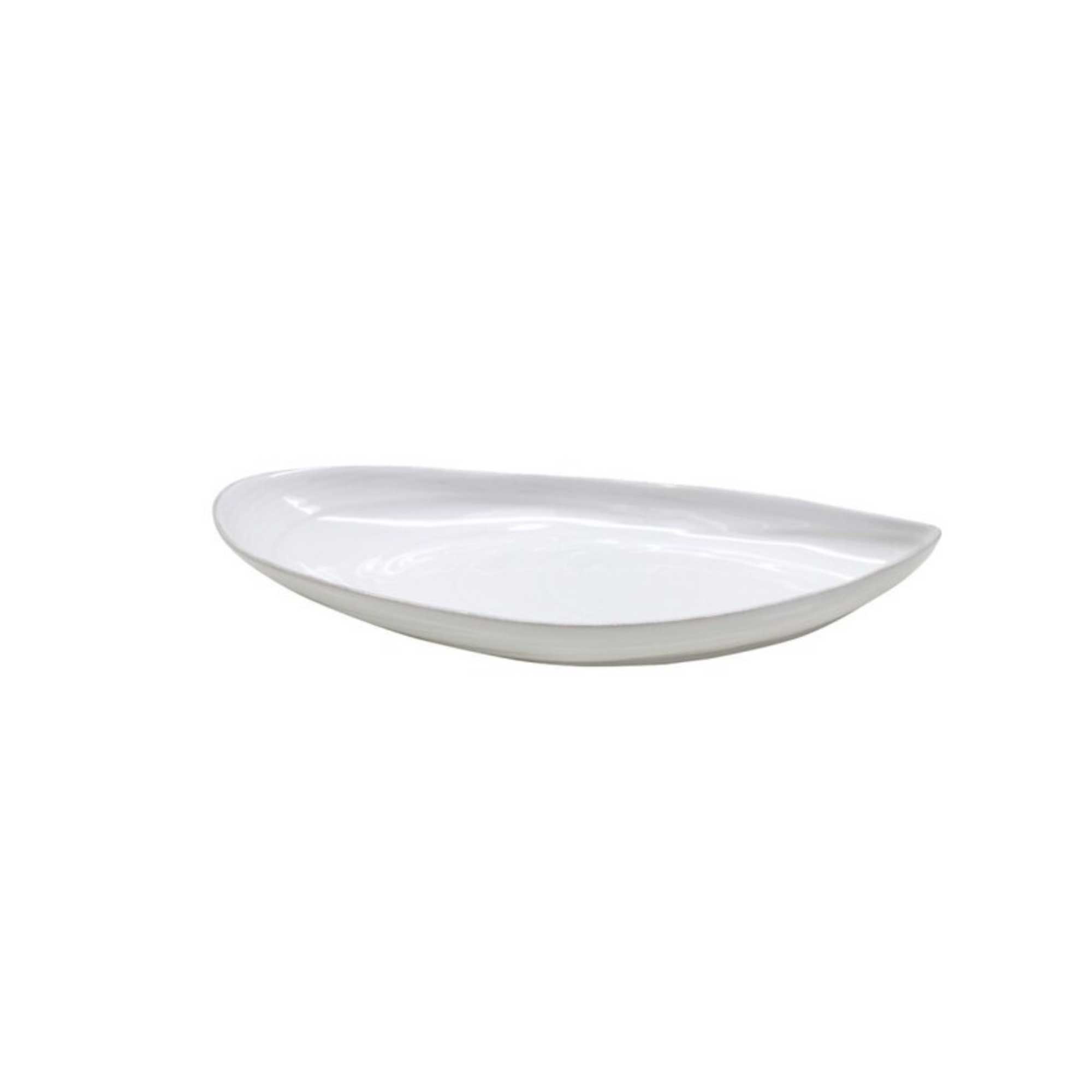Weißer Teller Weiss Servierteller in Form einer Muschel Essteller Dinnerplate Porzellan MRA311 Geschirr im Ibiza Boho Style | Soulbirdee Shop