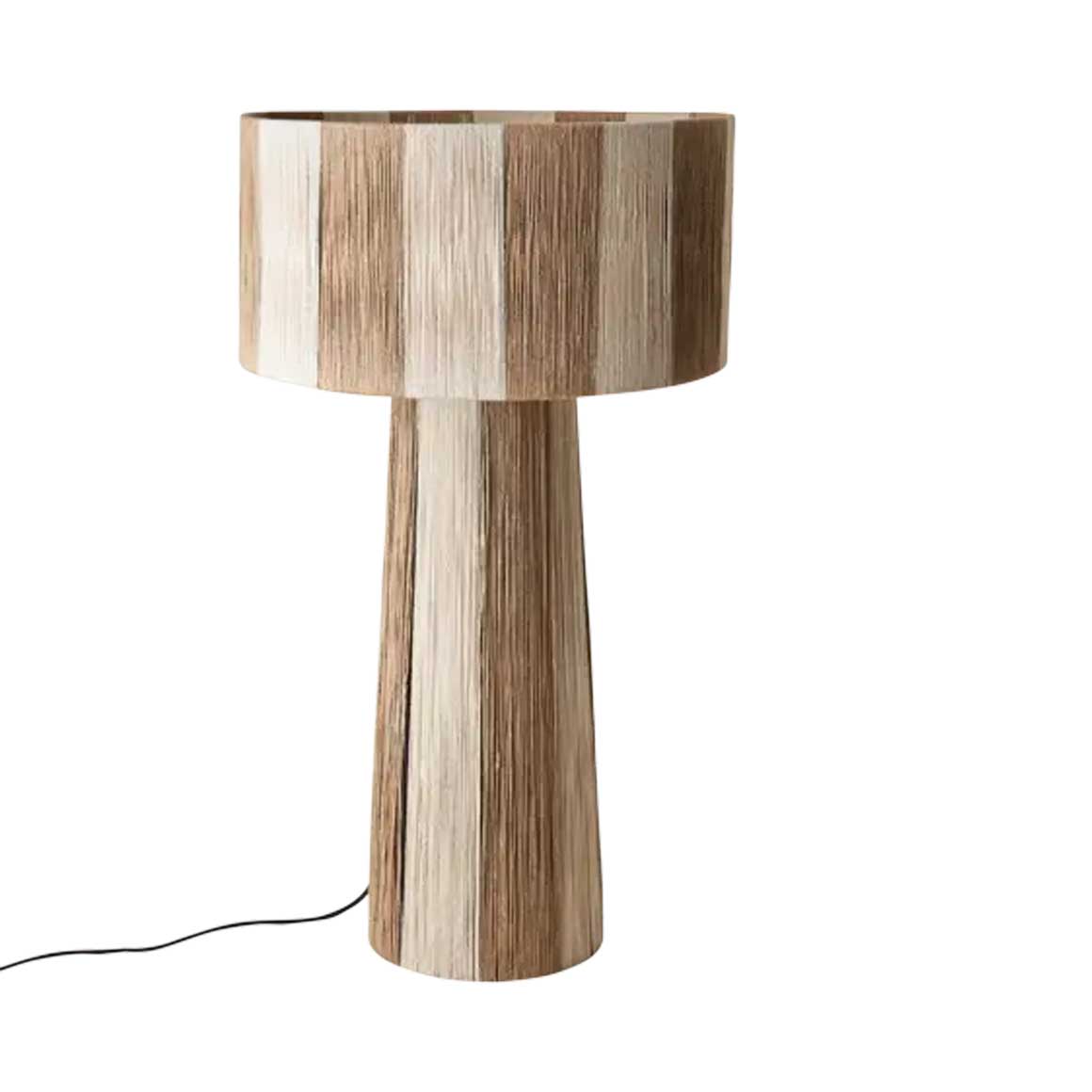Tischlampe Streifen Beige Jute Affari Ibiza Mallorca Soulbirdee Onlineshop