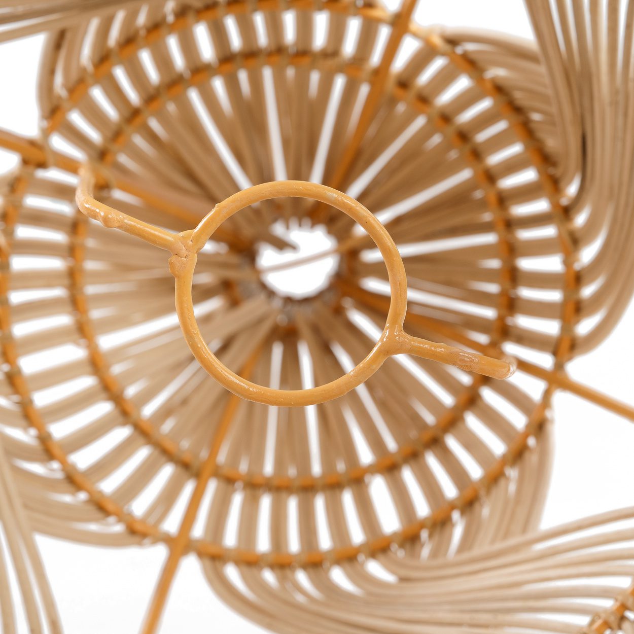 Innen Detail Rattan Lampe Deko Garaffa Lampenschirm JABR068N-M Boho Deko Bazar Bizar kaufen Soulbirdee Online Shop