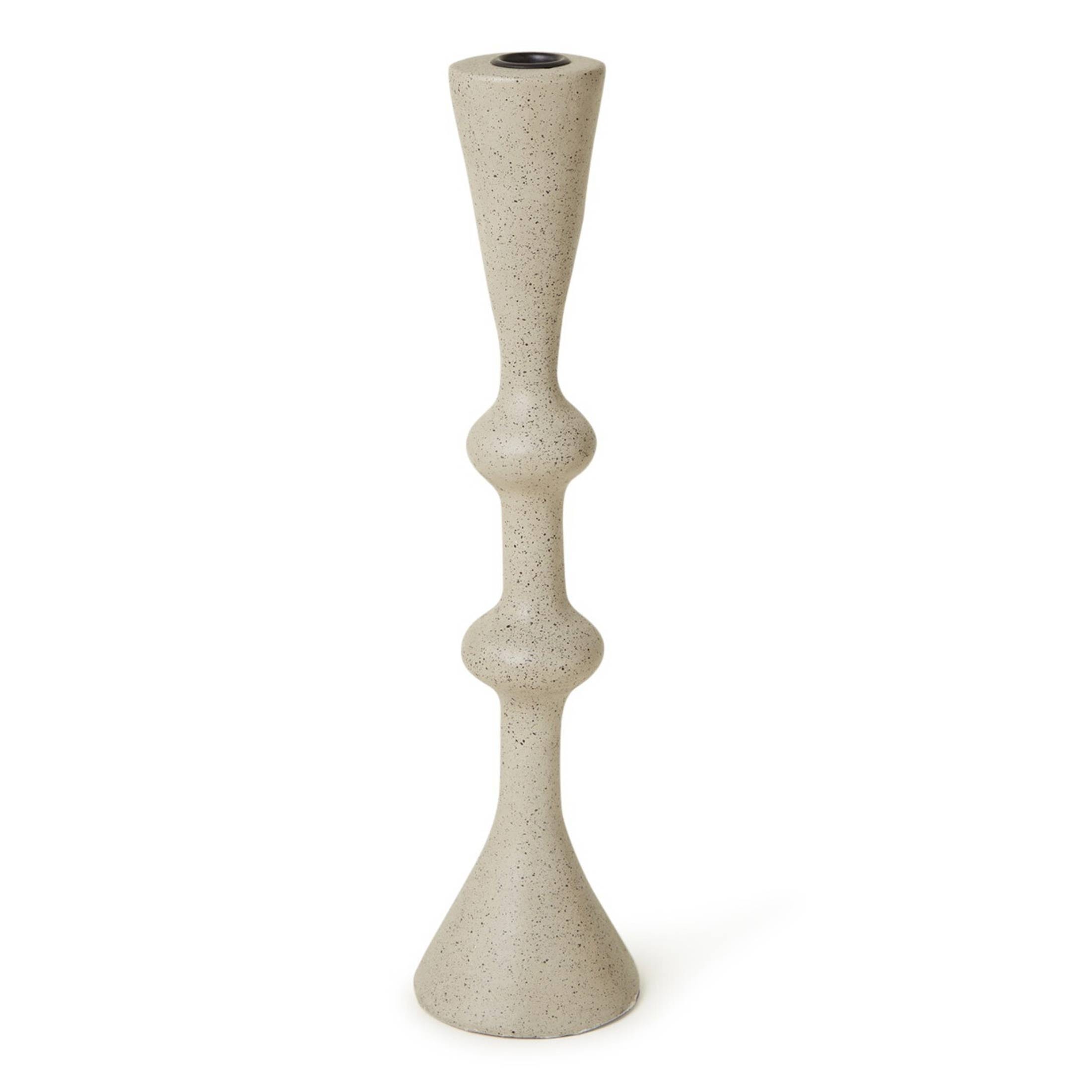 Graue Kerzenhalter "Historic" in 2 Größen aus Stein. Kerzenständer in organischer Form Stil für Stabkerzen im Soulbirdee Onlineshop kaufen | Netter Service, schneller Versand