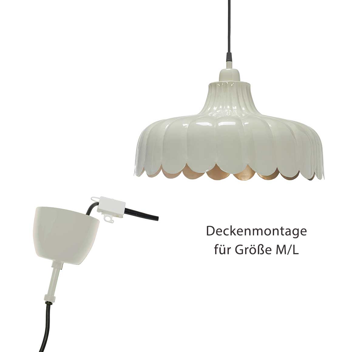 Wells Hängelampe Beige L M Deckenmontage